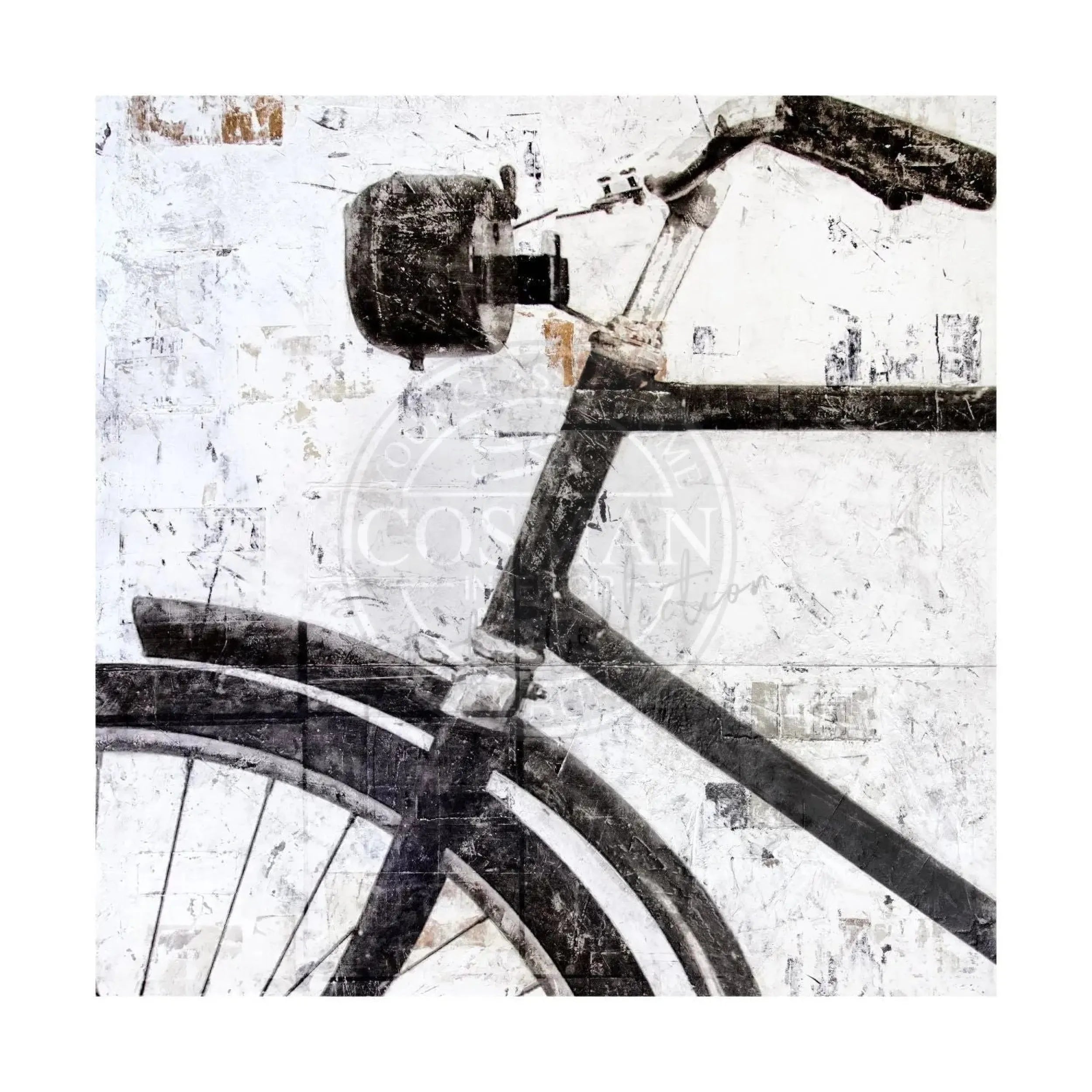 Hochwertiges Fahrrad-Poster von Cosman-Photocollection, 40x40cm, mit weißem Rand, Wanddekoration im Fotostil.