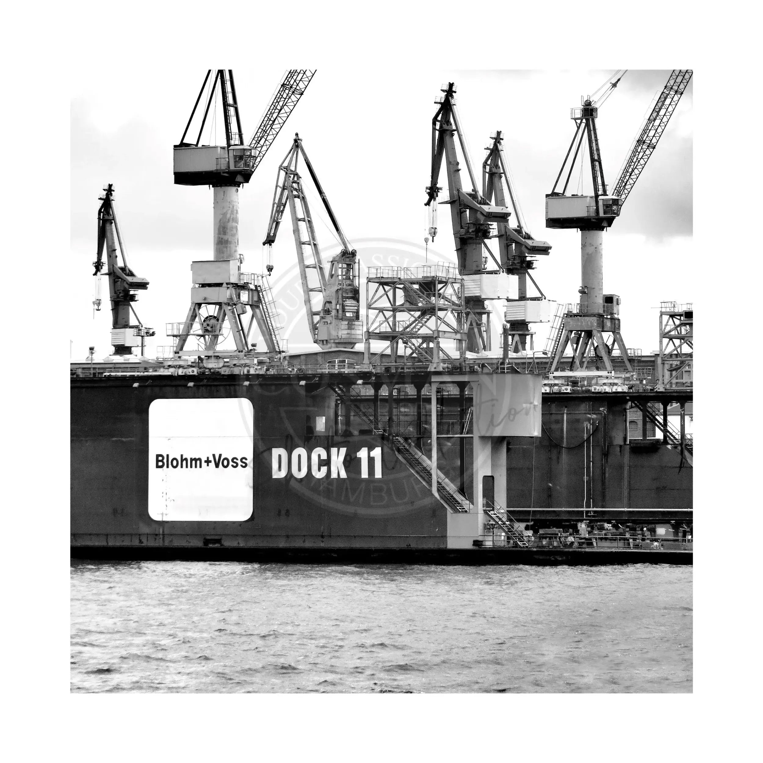 Poster / Druck Hamburg Hafen "Dock 11" HH09 by Cosman-Photocollection