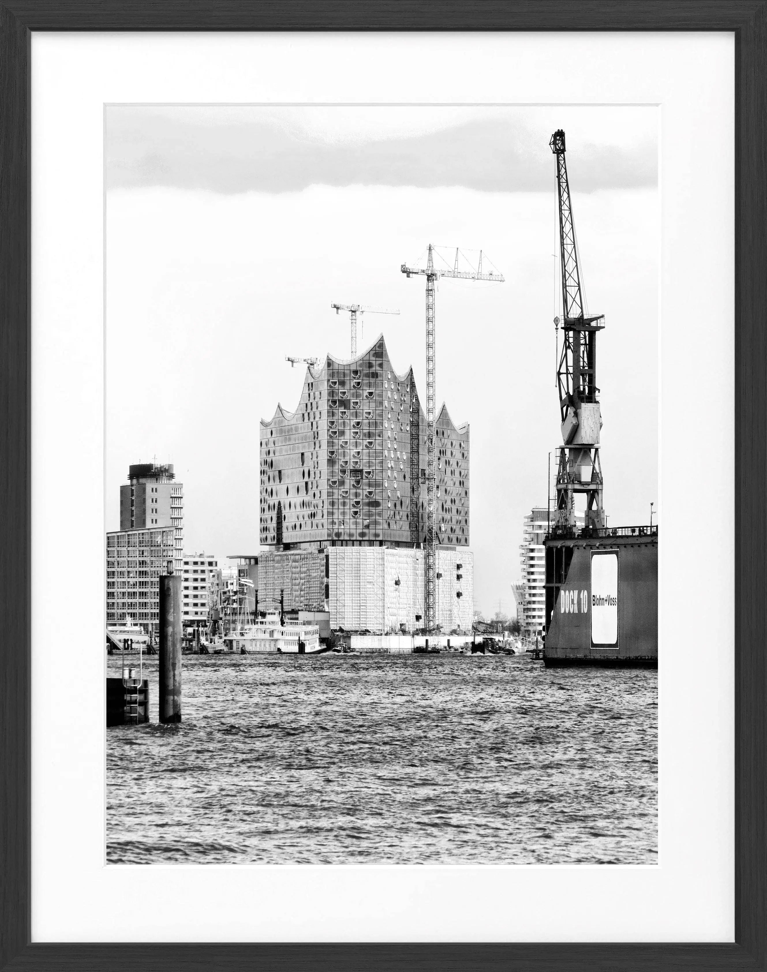 Poster mit Rahmen Hamburg Hafen ’Elphi’ HH05G - Wandbilder