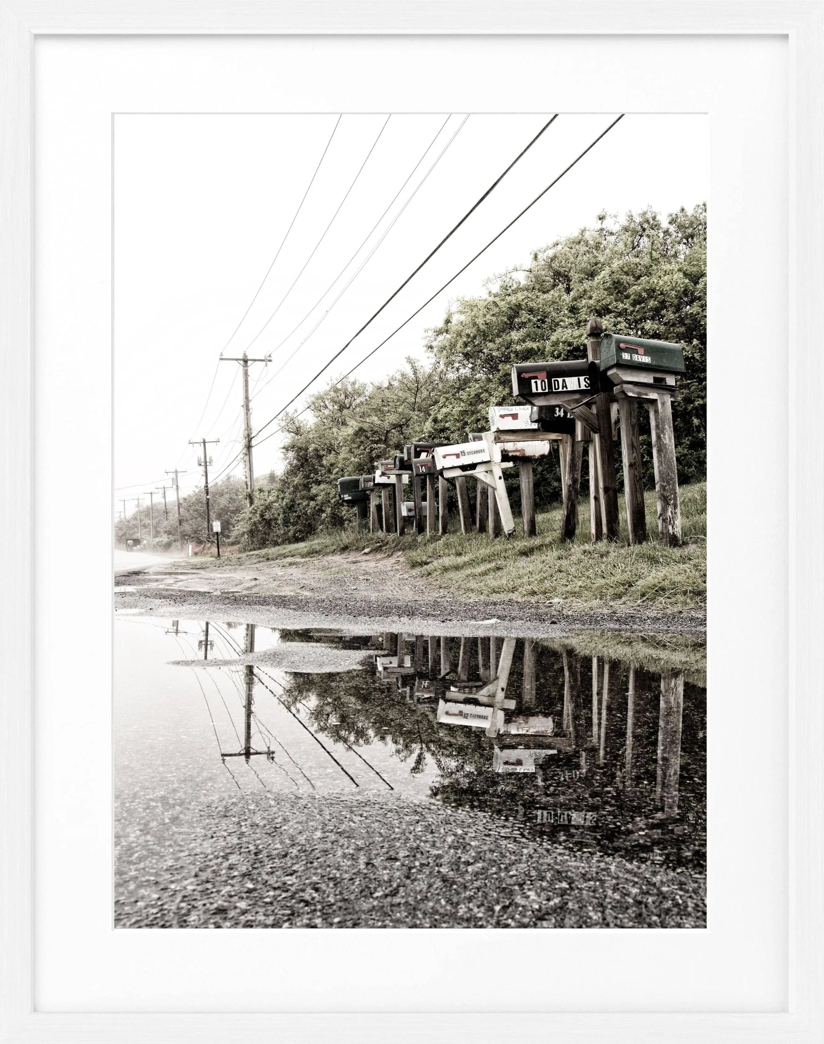 Poster mit Rahmen Hamptons Long Island ’Mailbox’ HM25