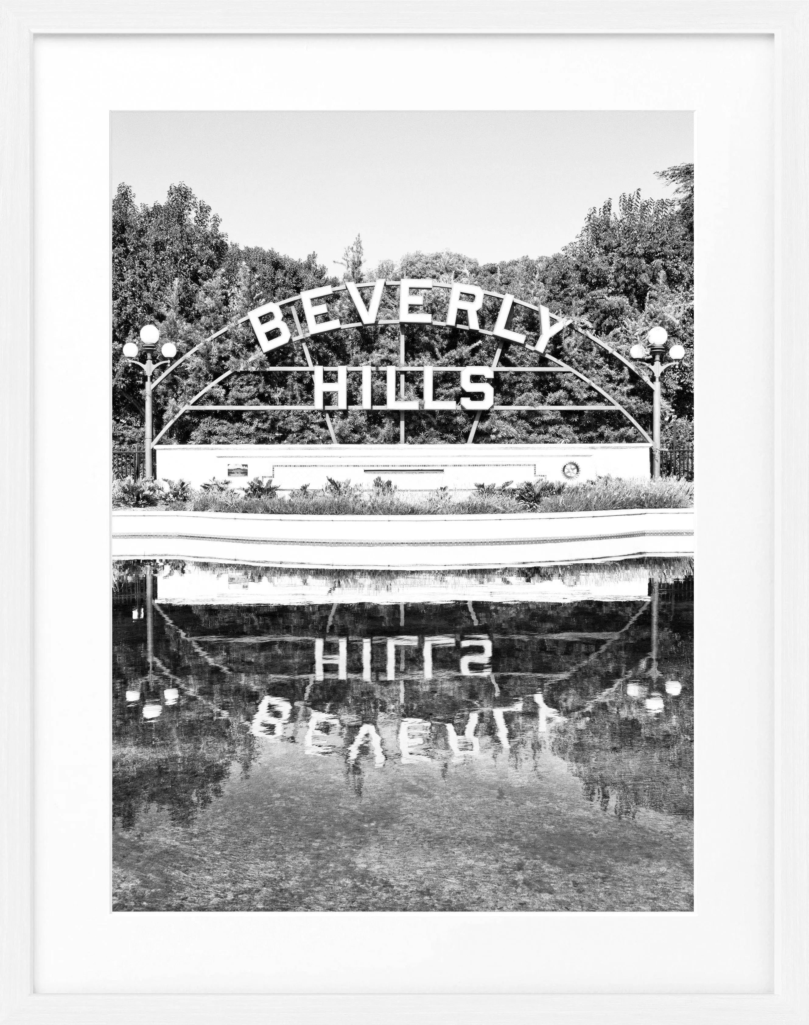 Poster mit Rahmen Kalifornien Beverly Hills Sign HW08
