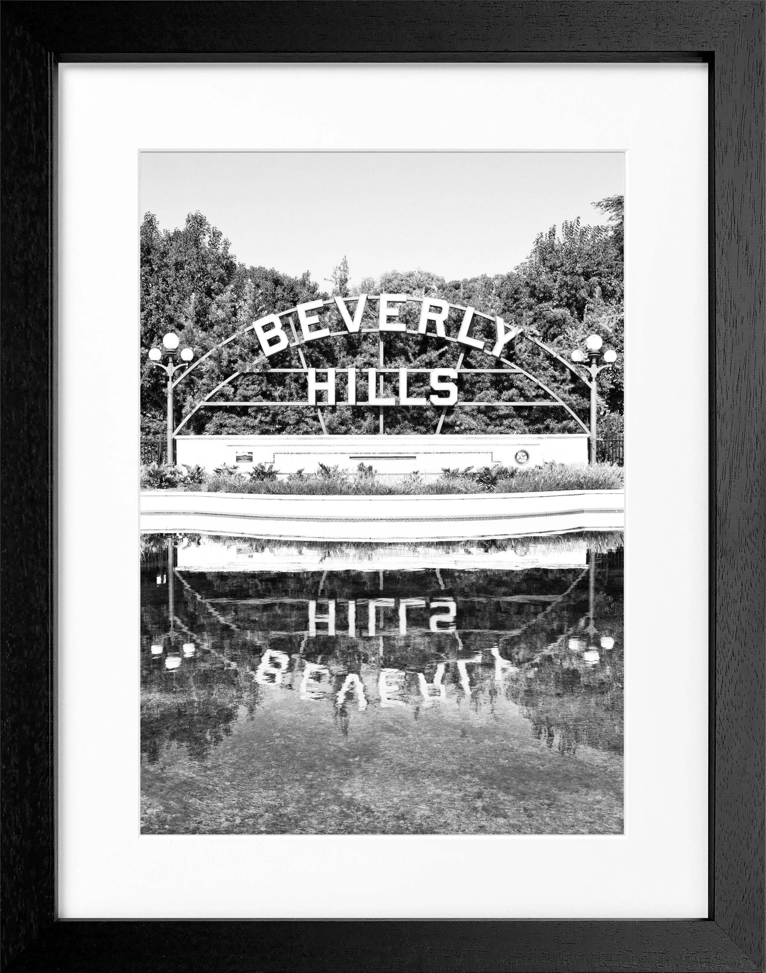Poster mit Rahmen Kalifornien Beverly Hills Sign HW08