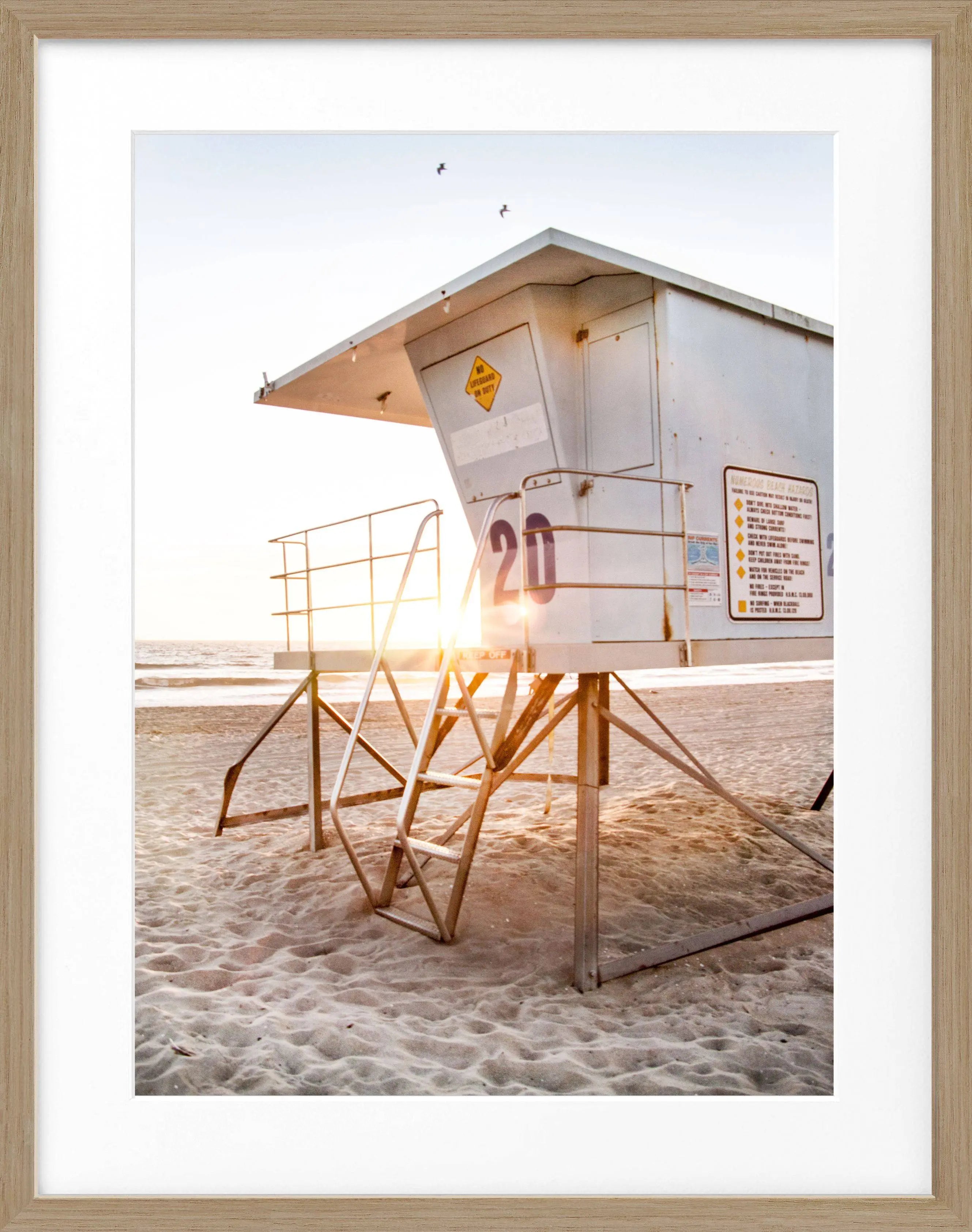 Poster mit Rahmen Kalifornien Huntington Beach ’Lifeguard’