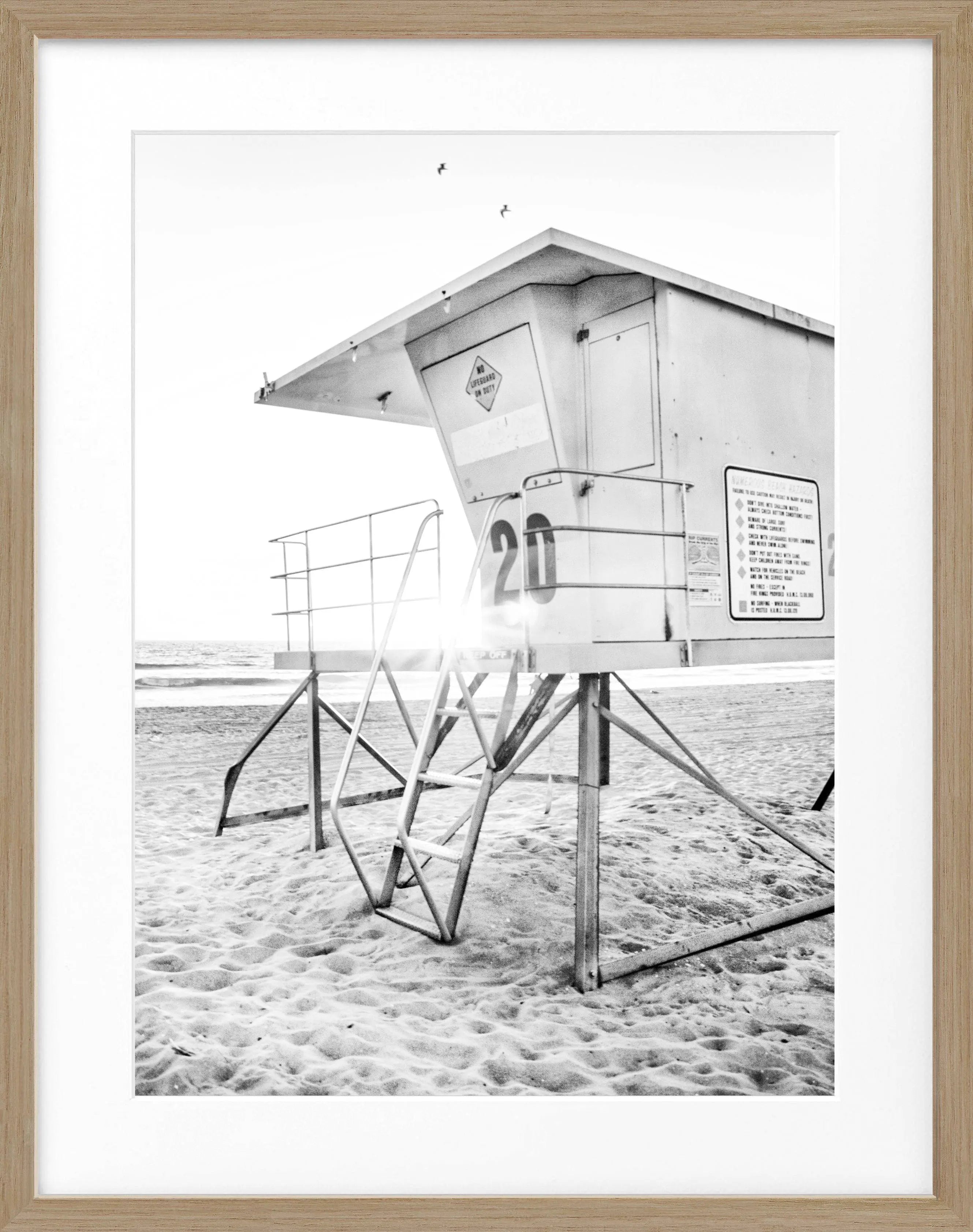 Poster mit Rahmen Kalifornien Huntington Beach ’Lifeguard’