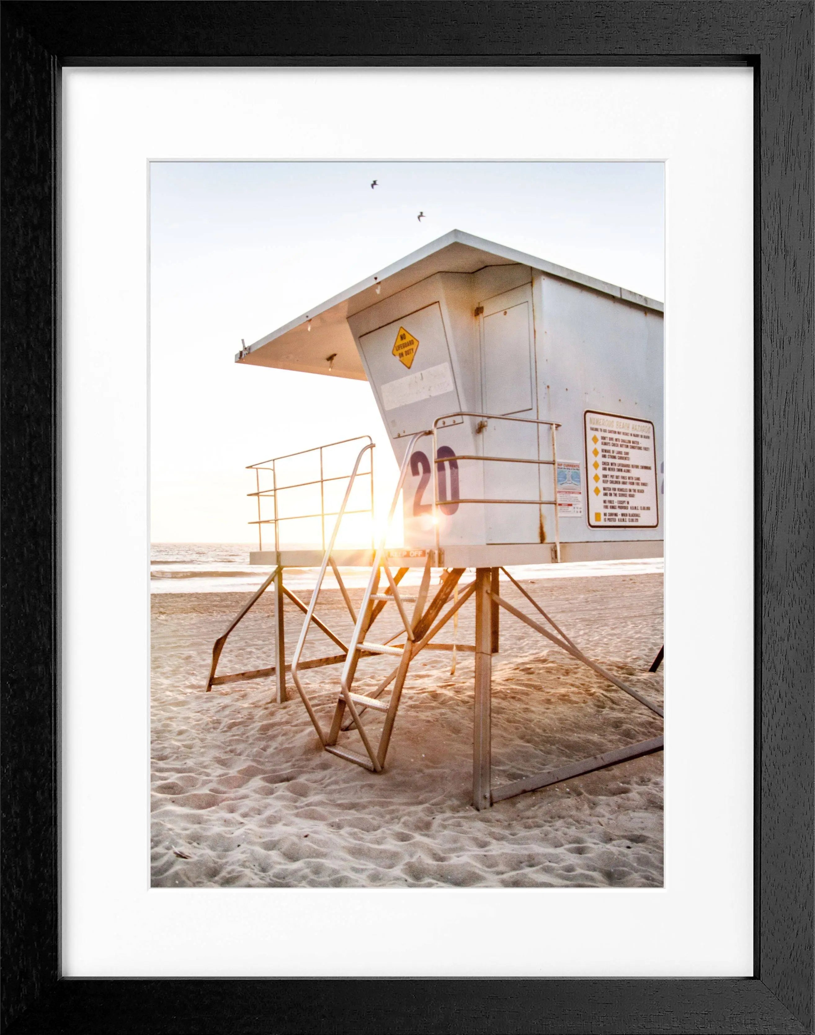 Poster mit Rahmen Kalifornien Huntington Beach ’Lifeguard’