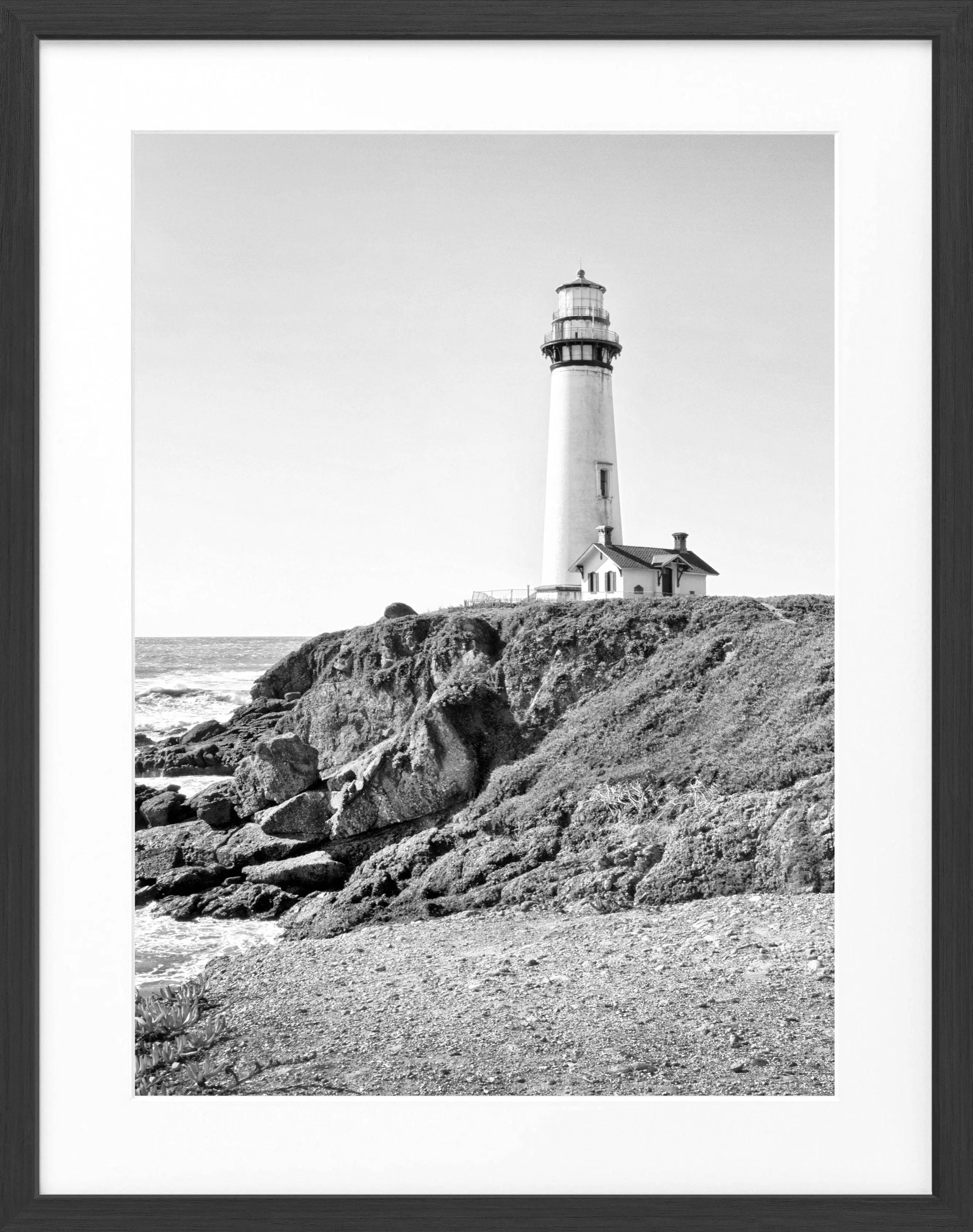 Poster mit Rahmen Kalifornien ’Lighthouse Pigeon Point’ L06