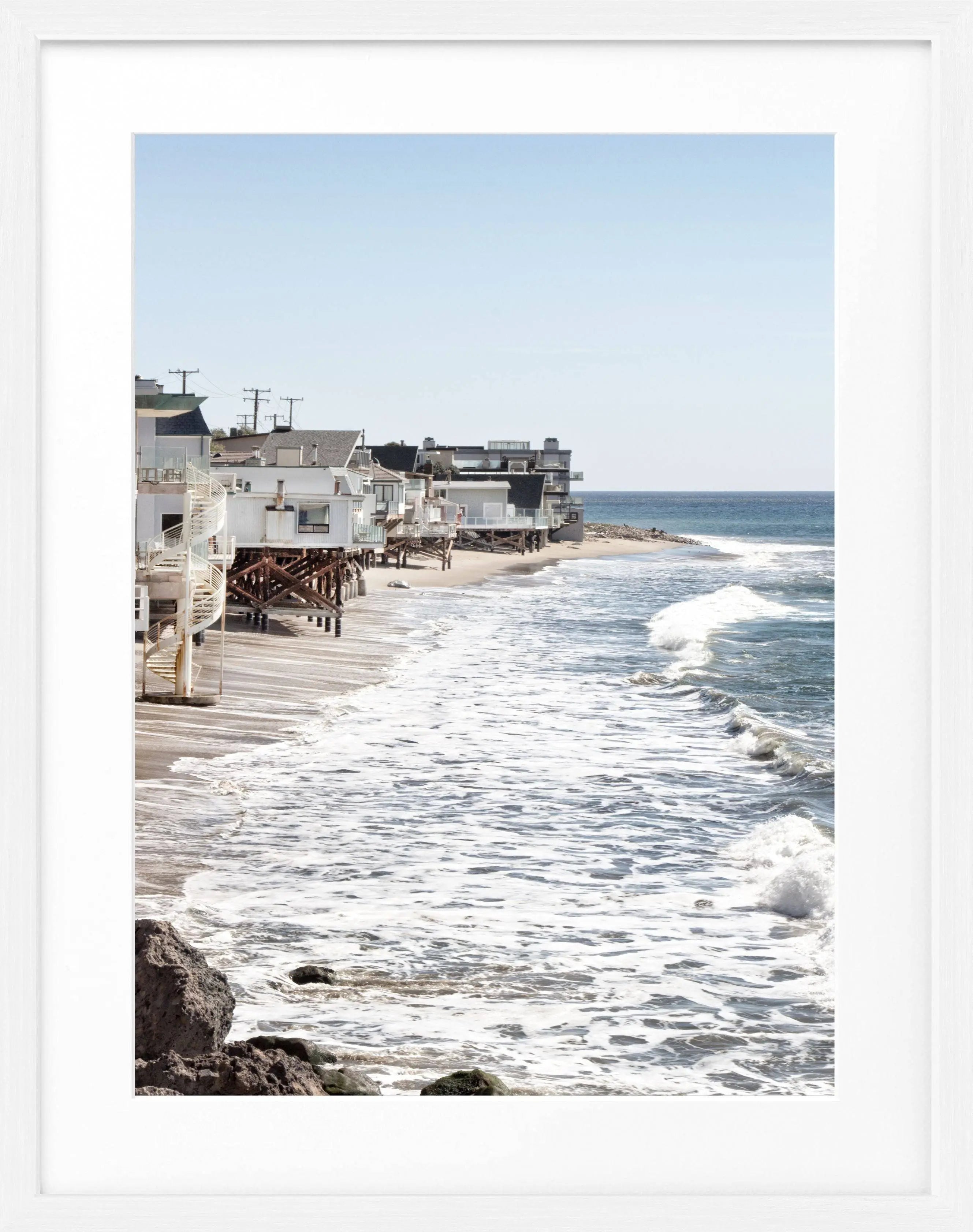 Poster mit Rahmen Kalifornien Malibu ’Beach House’ K53