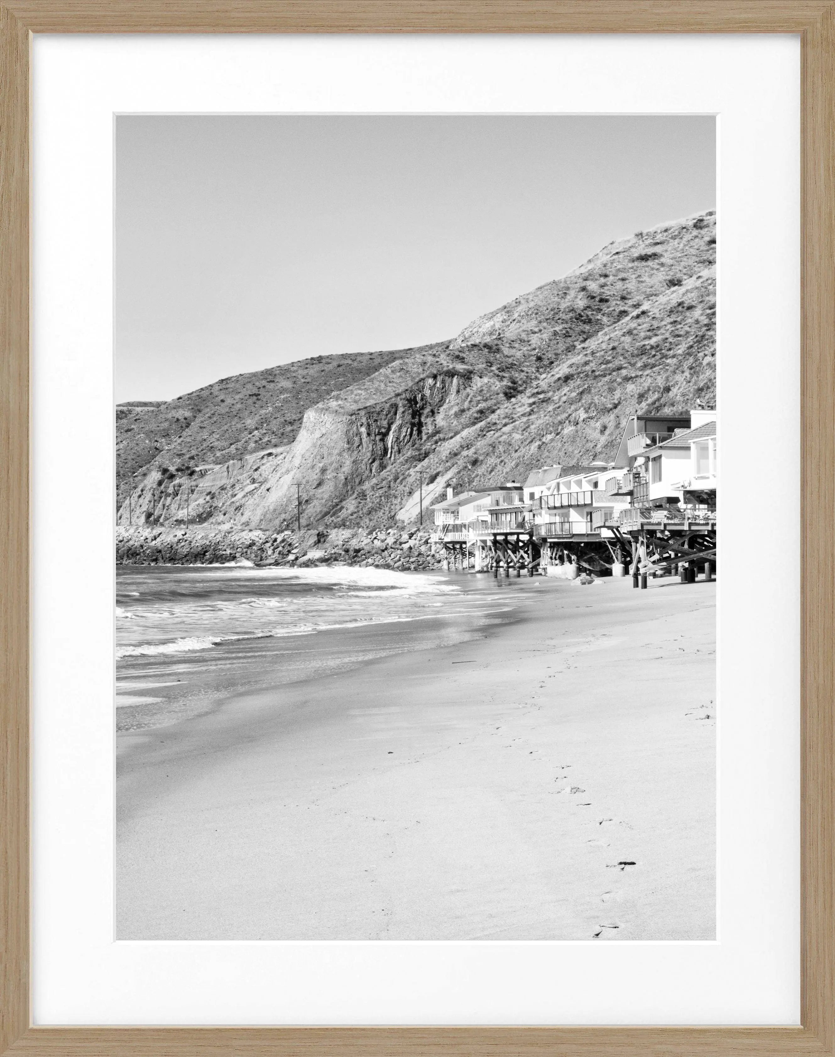Poster mit Rahmen Kalifornien Malibu ’Beach House’ K58
