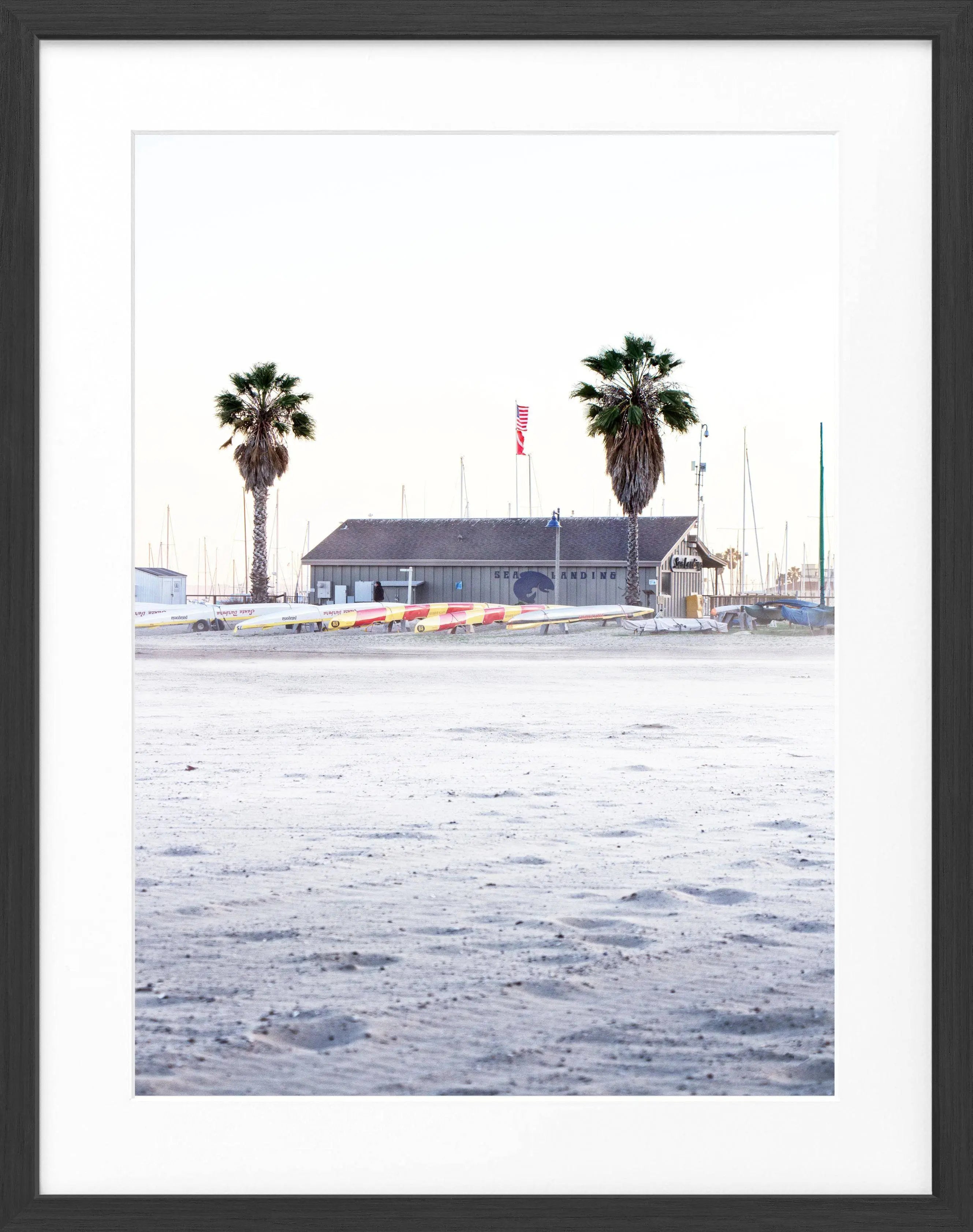 Poster mit Rahmen Kalifornien Santa Barbara ’Beach’ K23