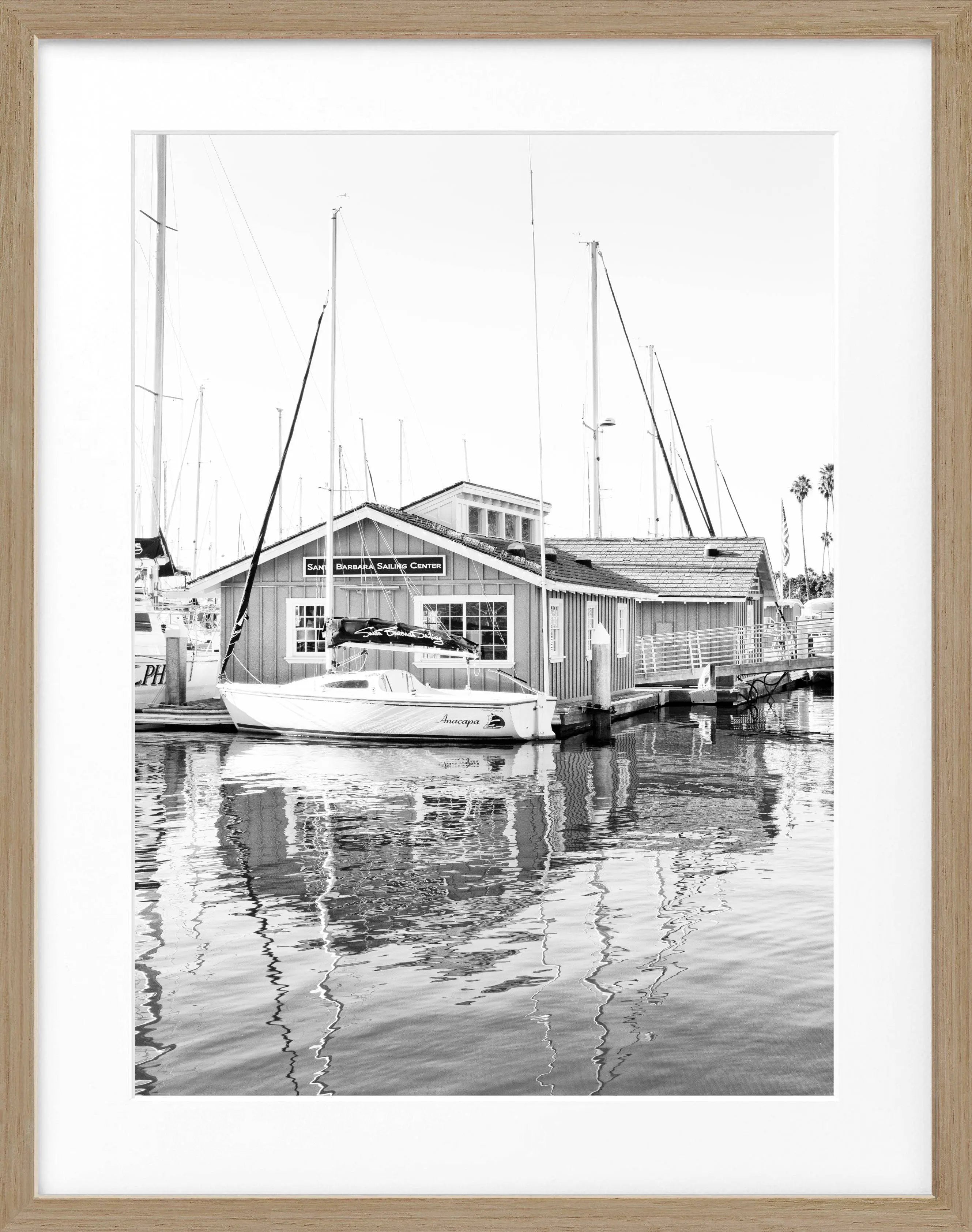 Poster mit Rahmen Kalifornien Santa Barbara ’Boat House’