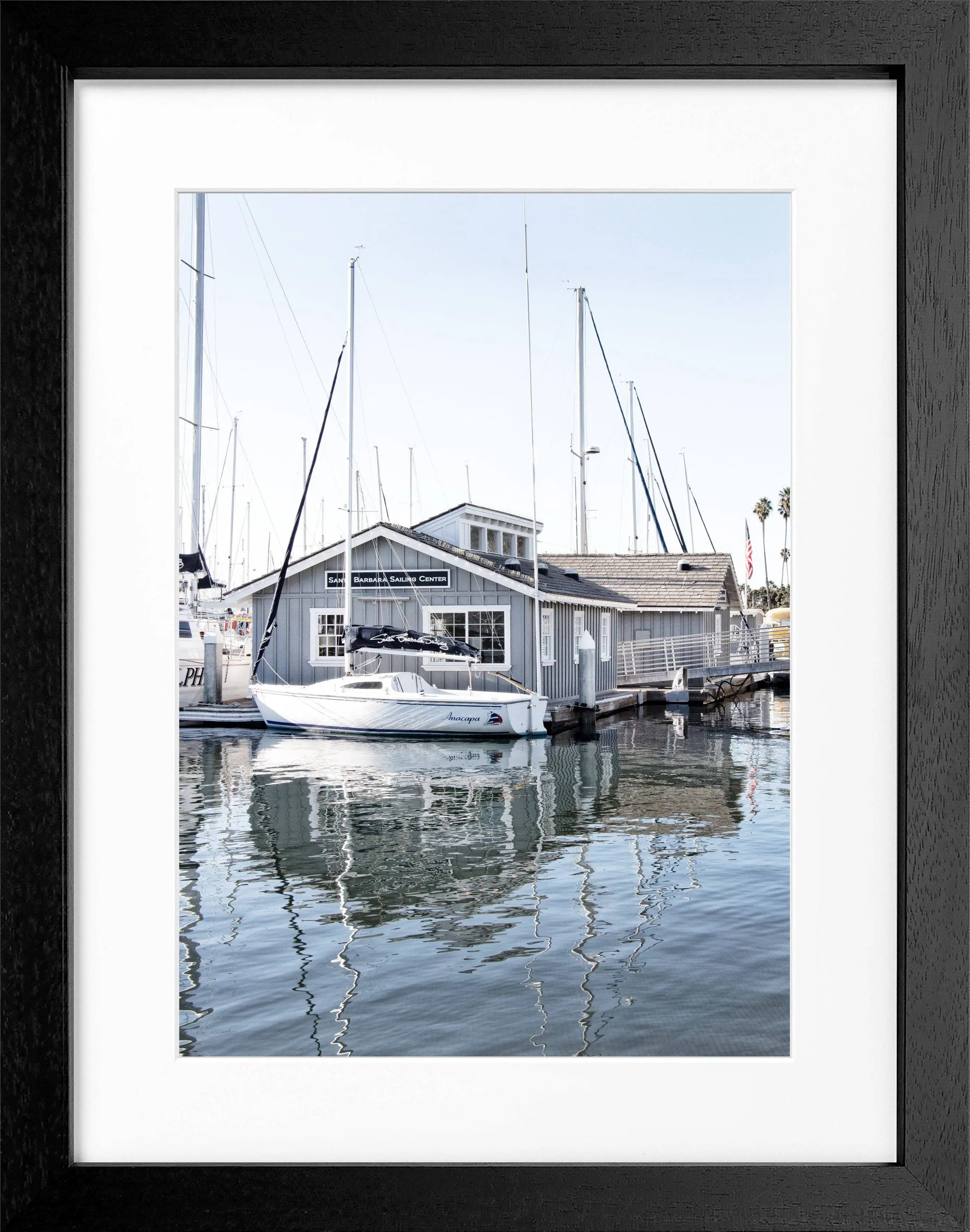 Poster mit Rahmen Kalifornien Santa Barbara ’Boat House’