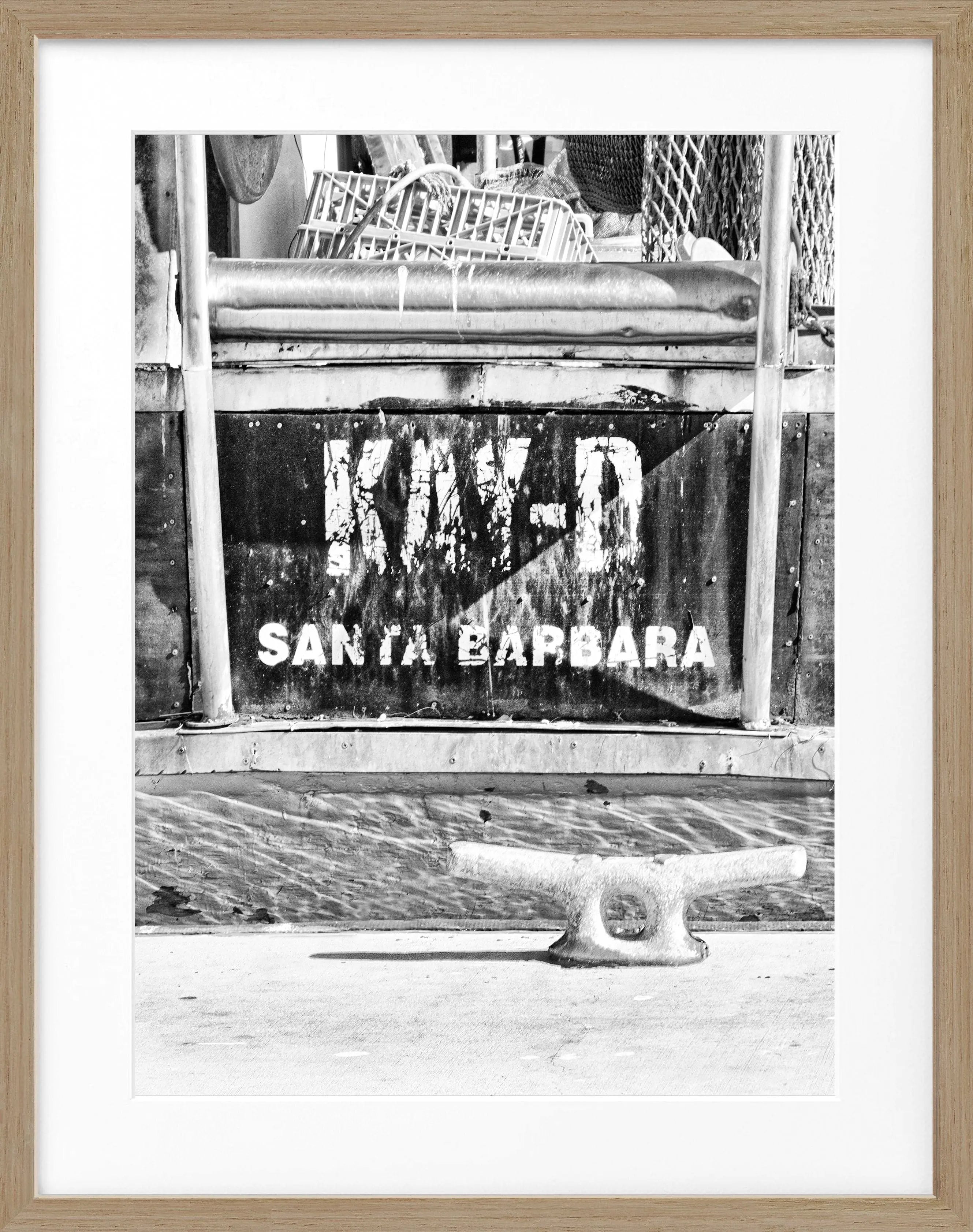 Poster mit Rahmen Kalifornien Santa Barbara ’Boat’ K50