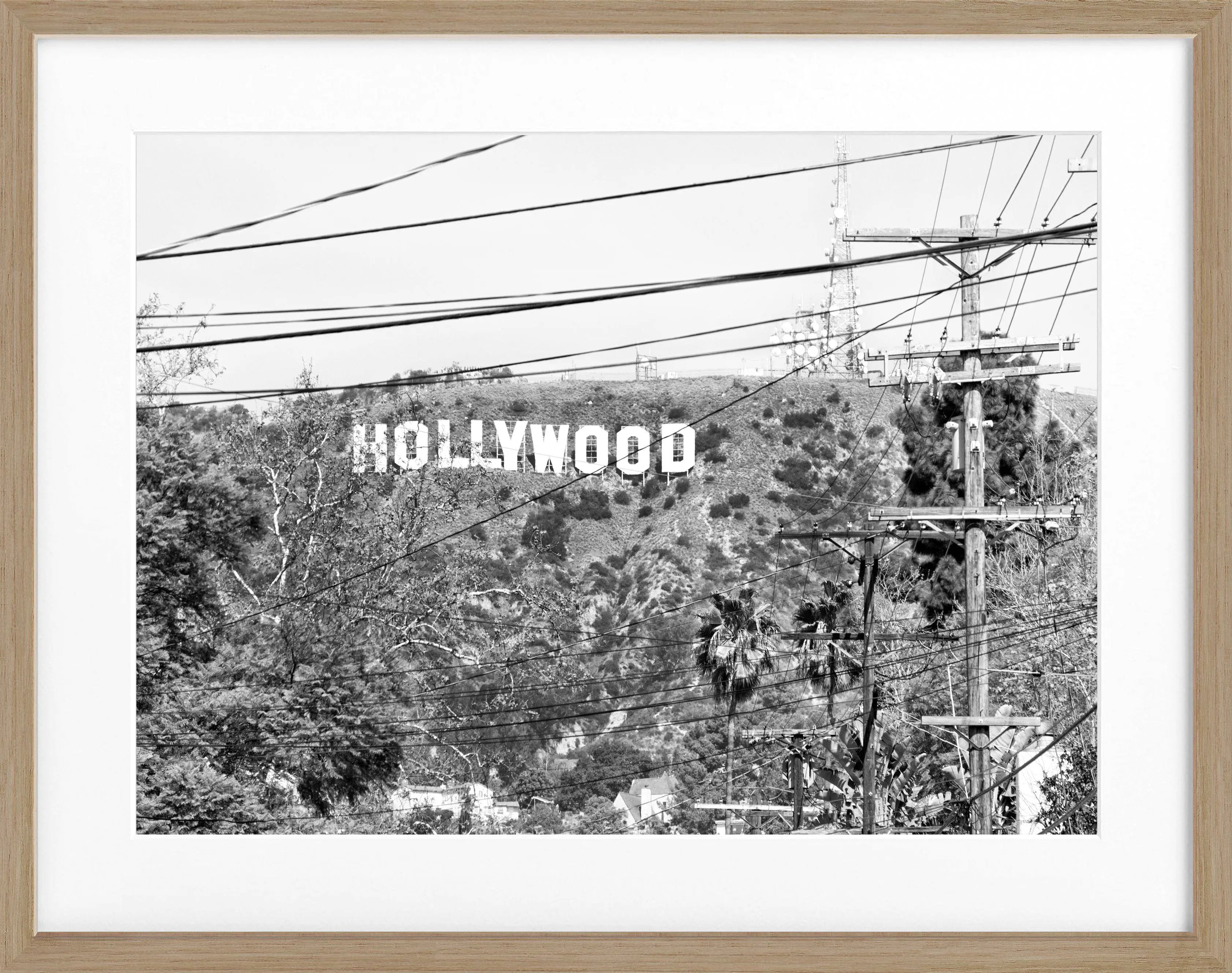 Poster mit Rahmen Kalifornien Hollywood ’Sign’ HW12