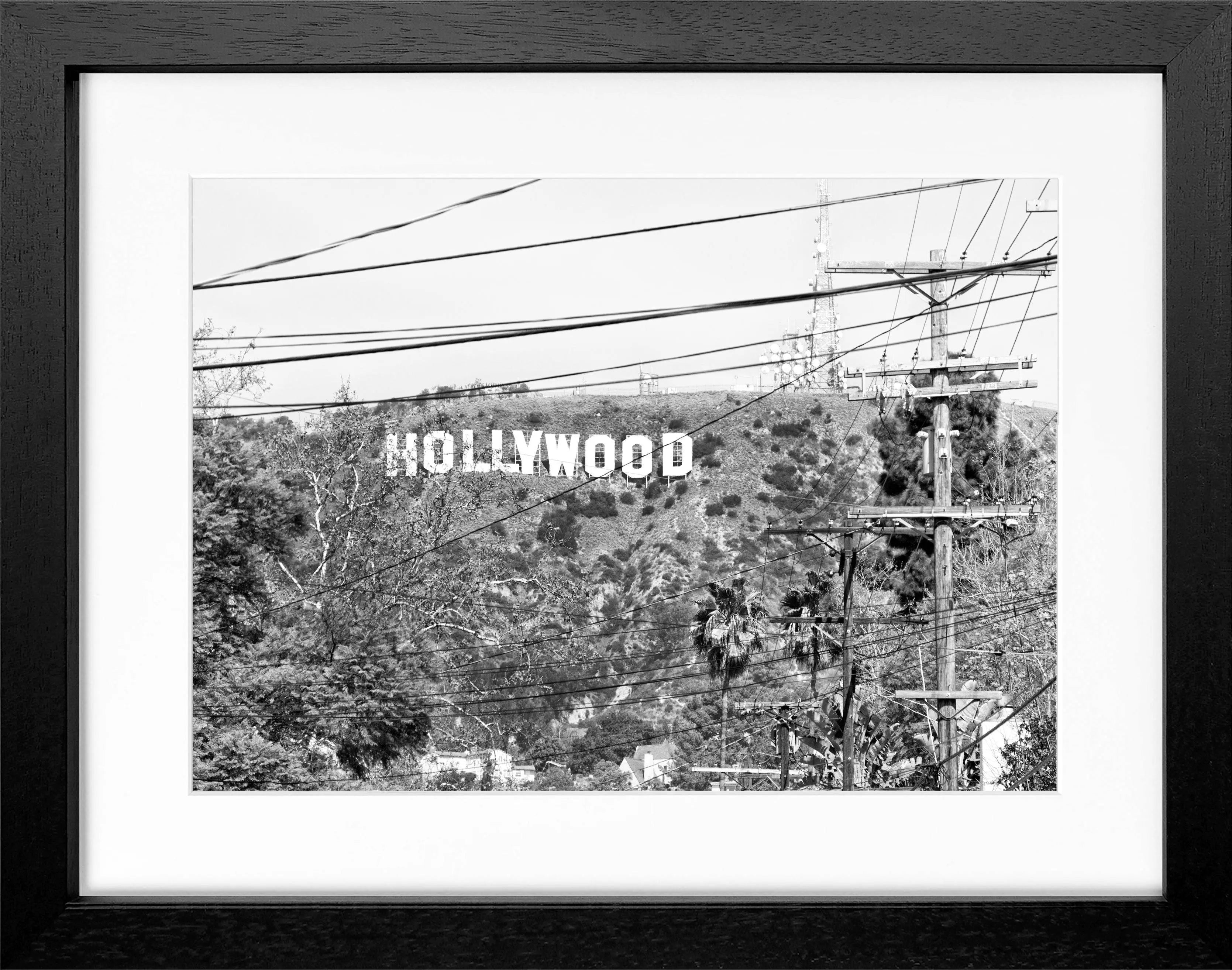 Poster mit Rahmen Kalifornien Hollywood ’Sign’ HW12
