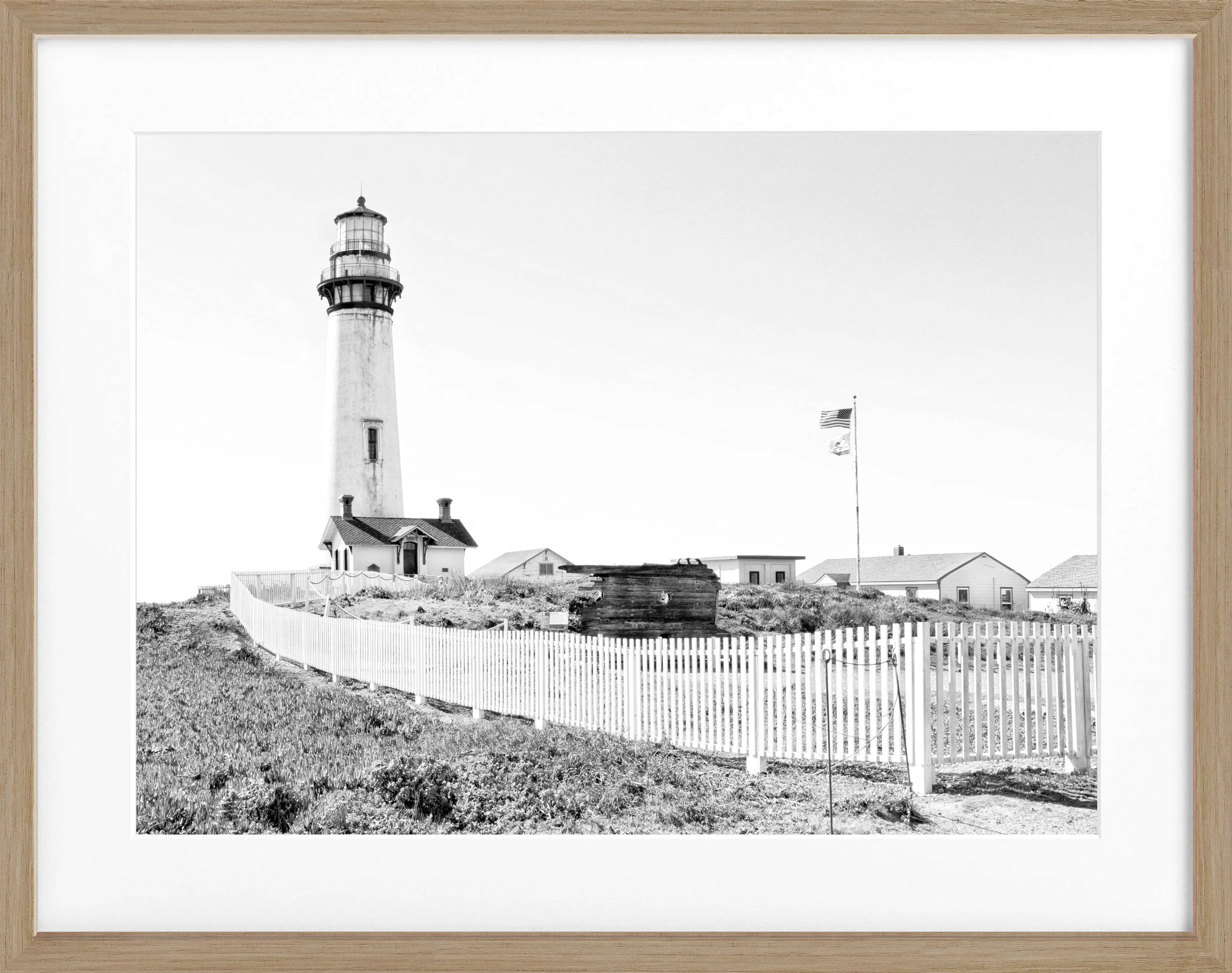 Poster mit Rahmen Kalifornien ’Lighthouse Pigeon Point’ L04