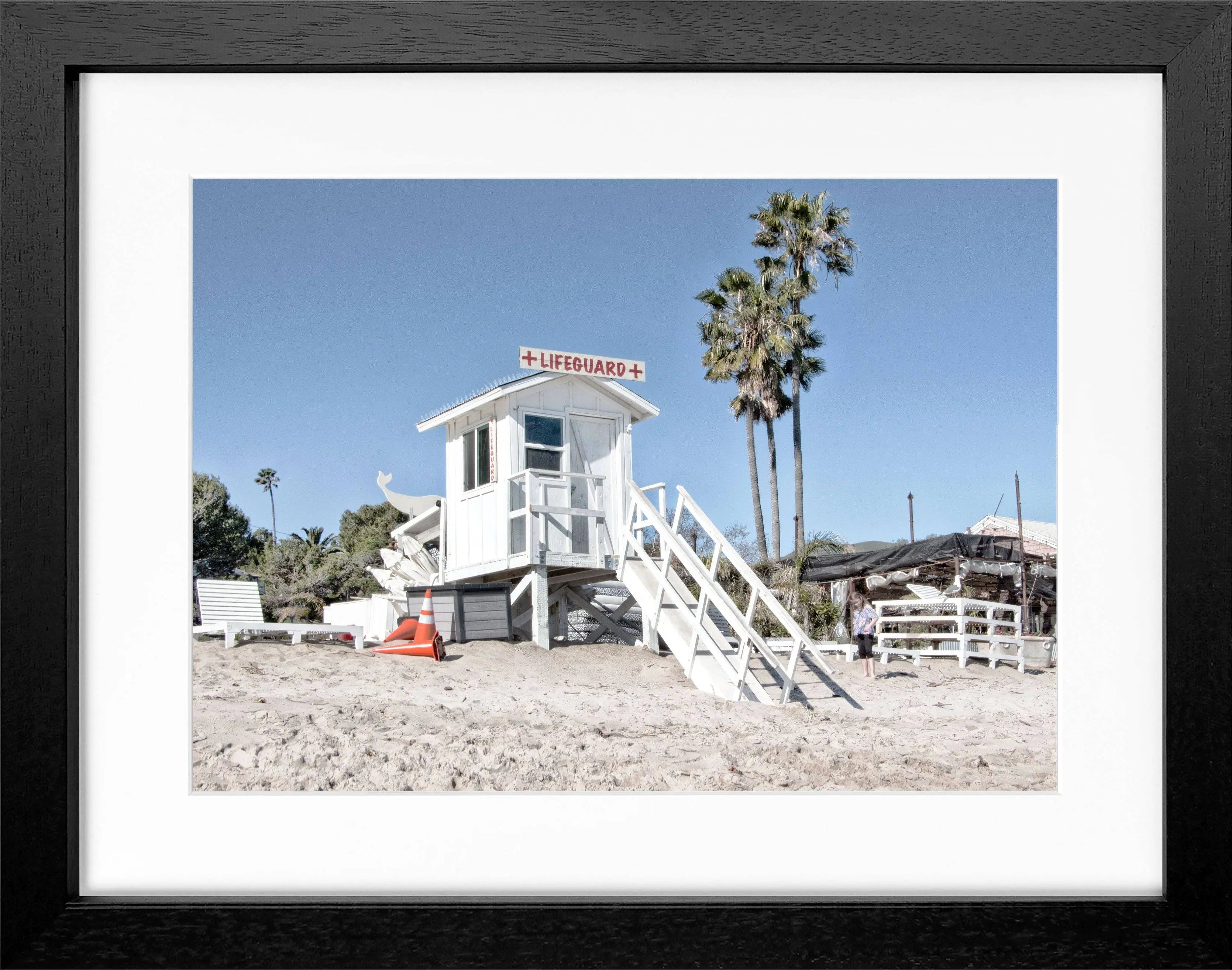Poster mit Rahmen Kalifornien Malibu ’Beach Lifeguard’ K72