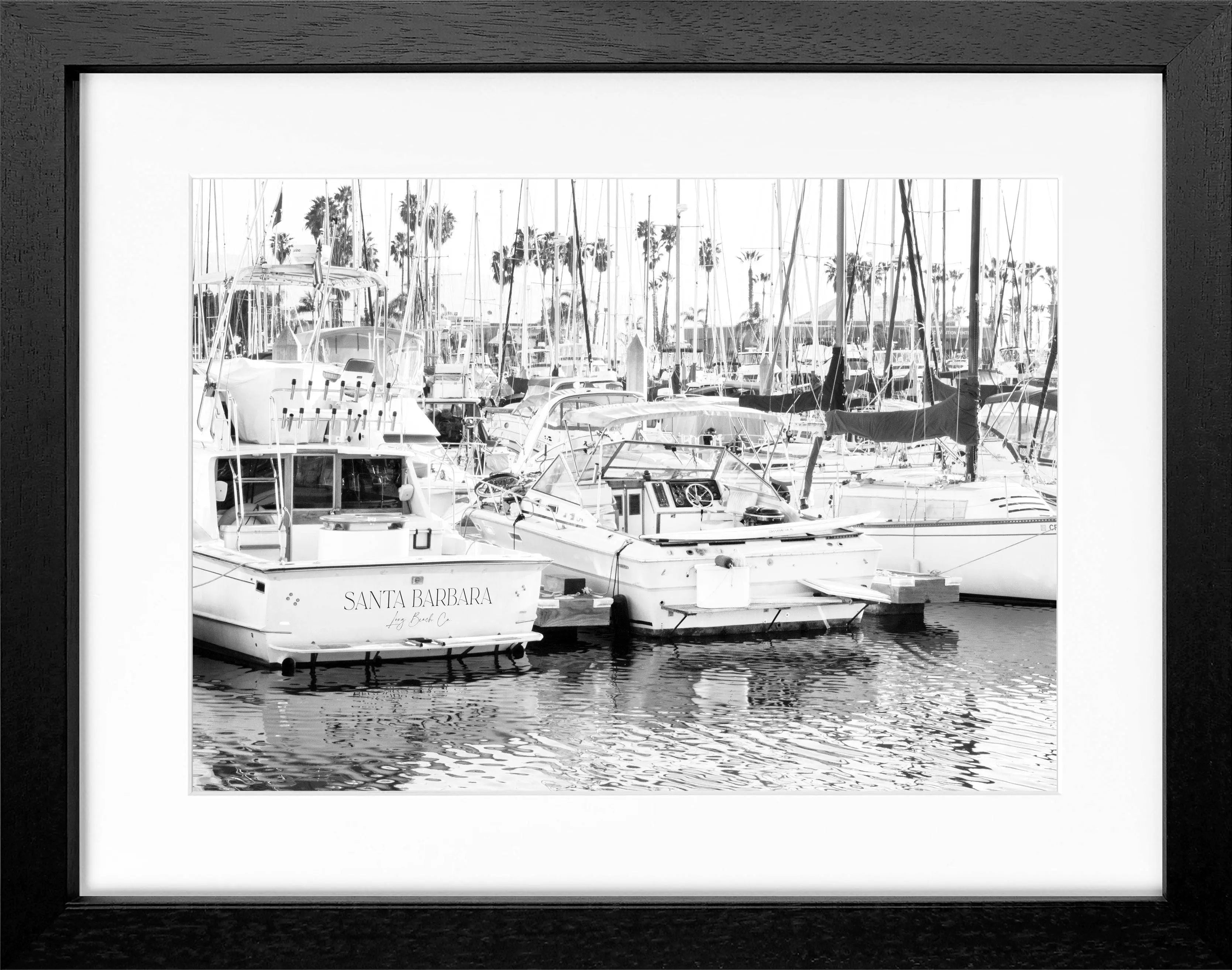 Poster mit Rahmen Kalifornien Santa Barbara ’Boat’ K175