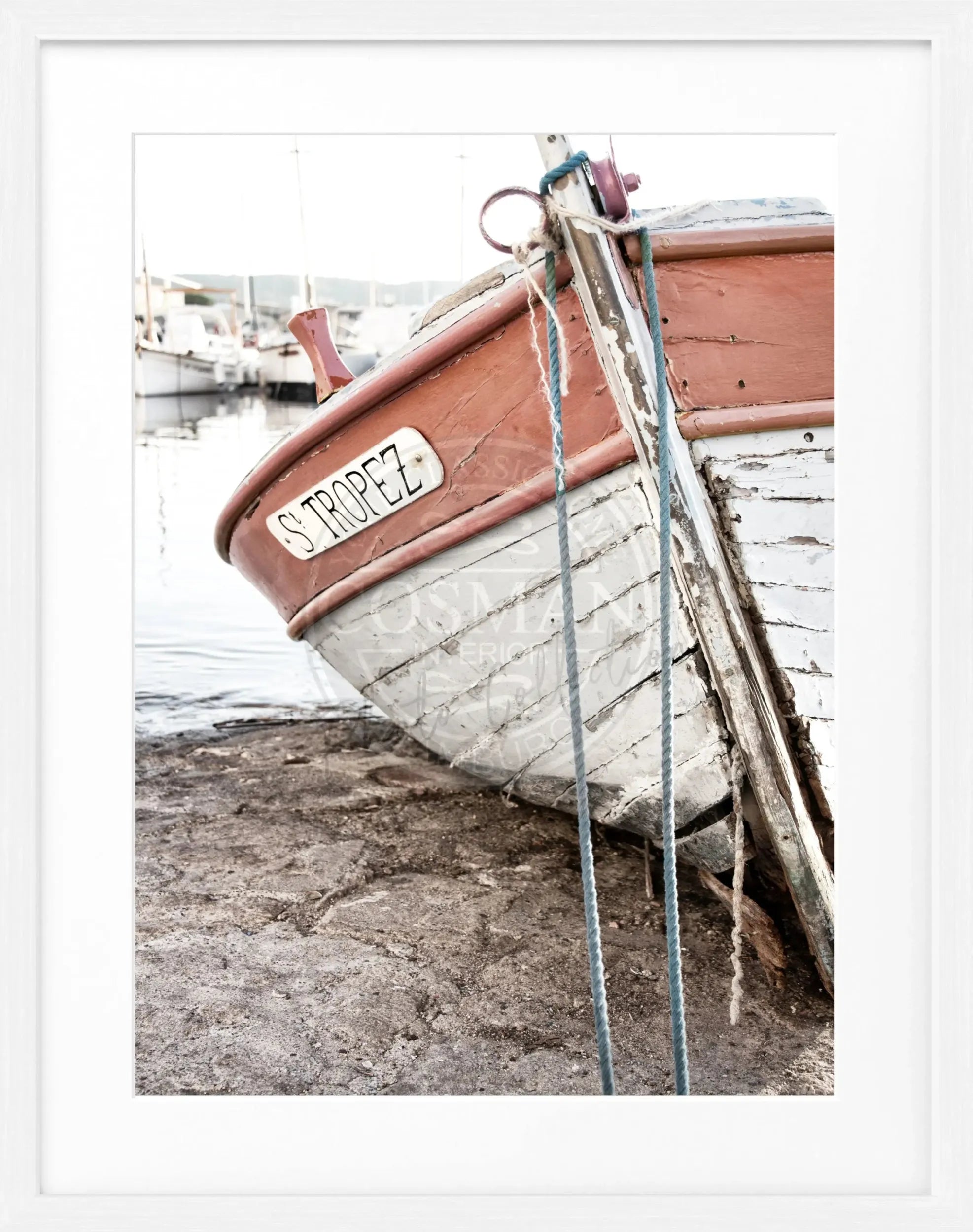 Poster mit Rahmen ’Fischerboot’ Saint Tropez ST27 by Cosman-Photocollection