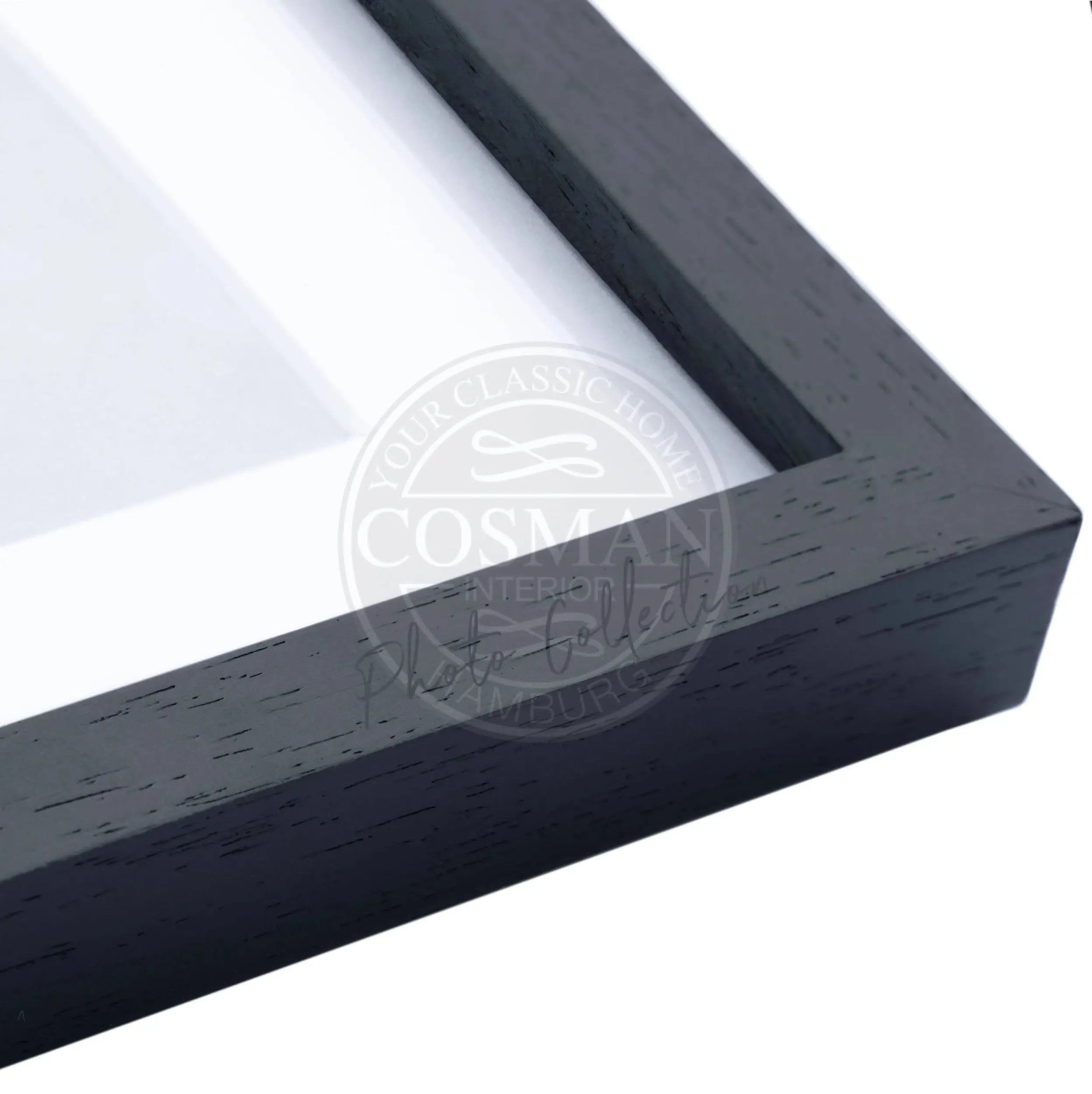 Schwarz-weiß Poster mit Rahmen, Florida Keys Boot Motiv, 25x31 cm, von Cosman-Photocollection