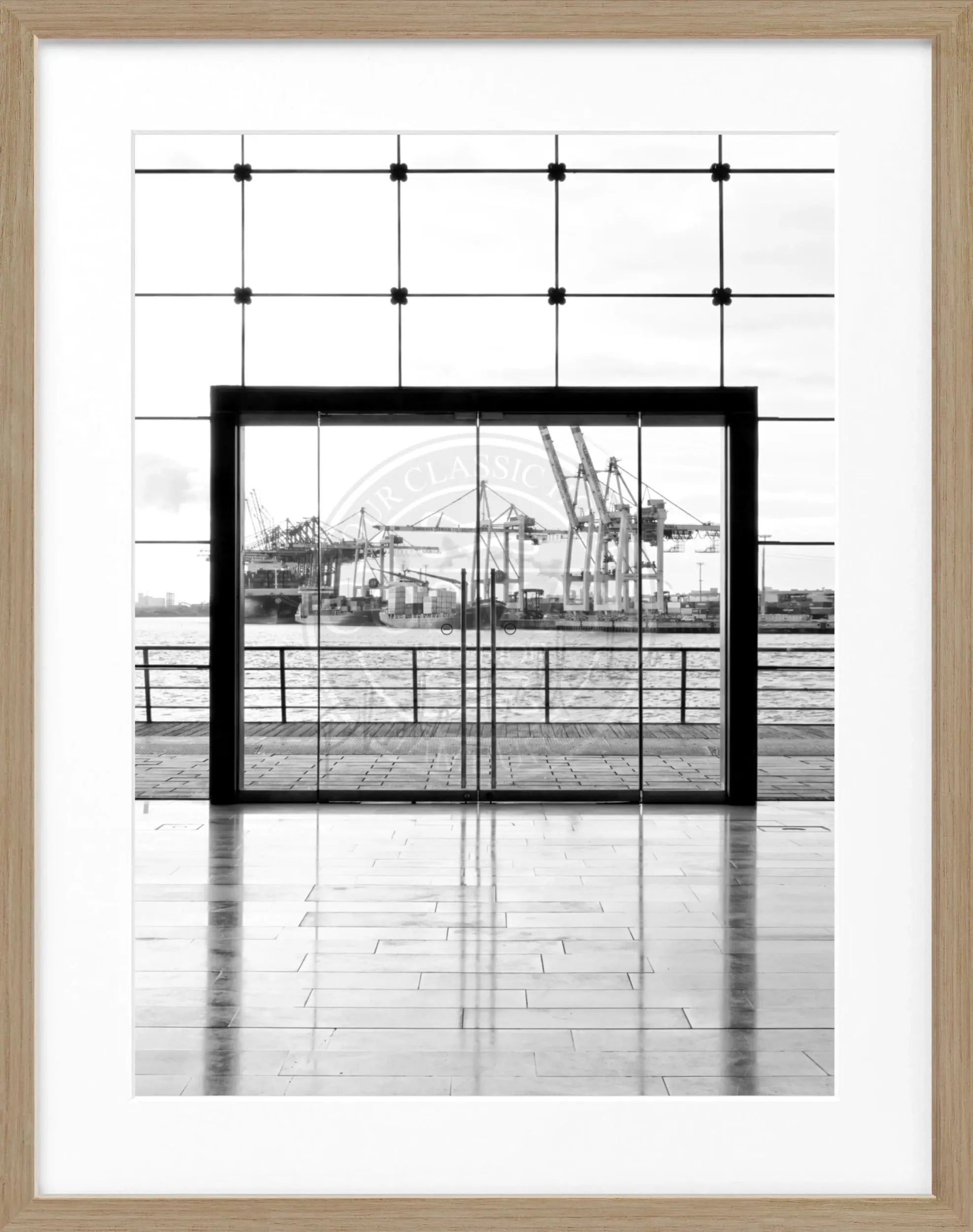 Poster mit Rahmen Hamburg Hafen HH33 by Cosman-Photocollection