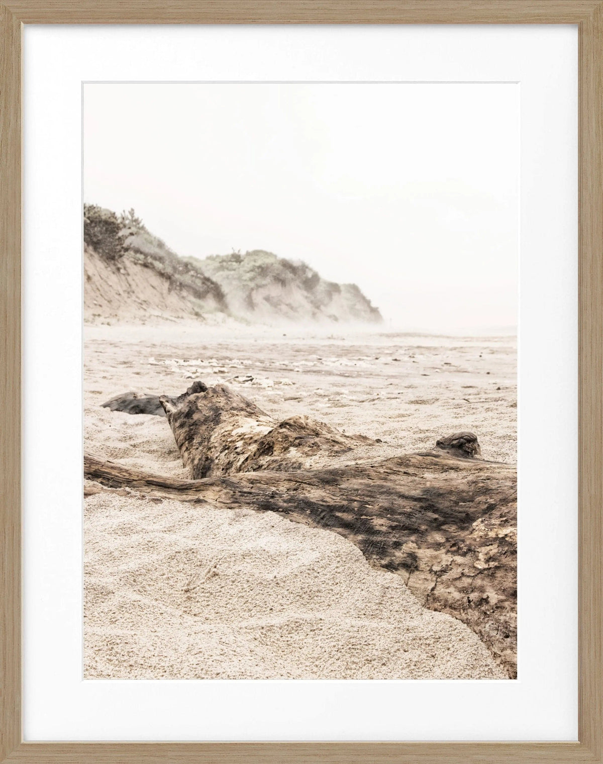 Schwarz-weiß Poster mit Rahmen, Hamptons Long Island ’Beach’ von Cosman-Photocollection, 25x31 cm, maritime Strandmotiv