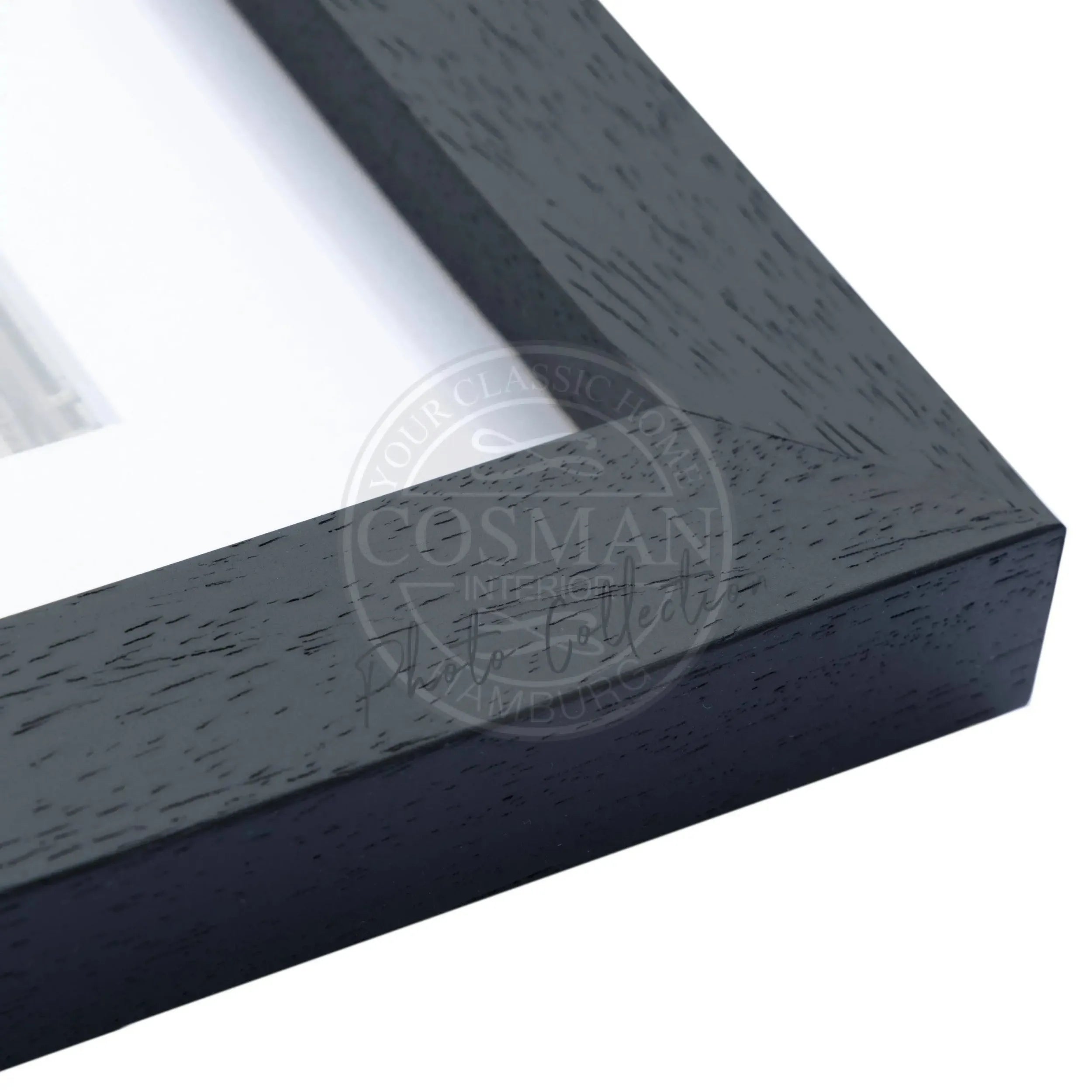 Schwarz-weiß Poster mit Rahmen, Kalifornien Motiv mit Deckchair, von Cosman-Photocollection, 25x31 cm, Wanddekoration