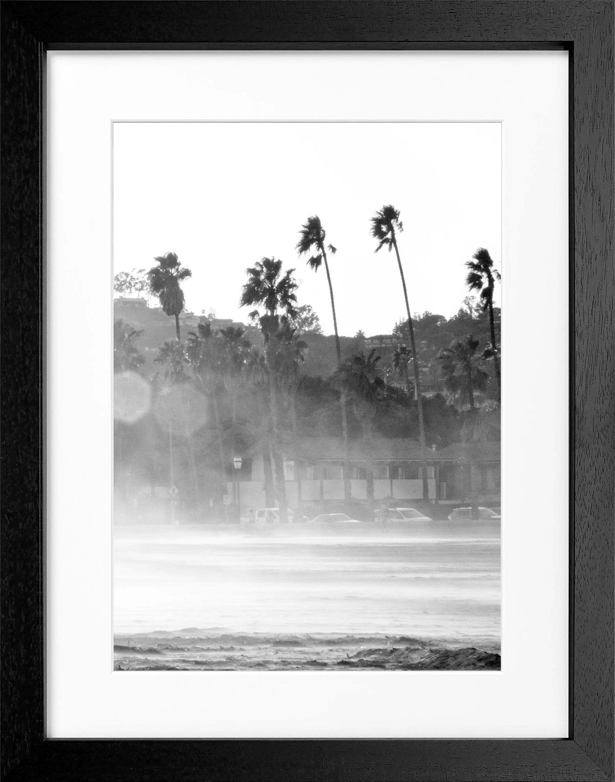 Schwarz-weiß Poster mit Rahmen von Cosman-Photocollection, Kalifornien Santa Barbara, Maße 25x31 cm, stilvolle Wanddekoration