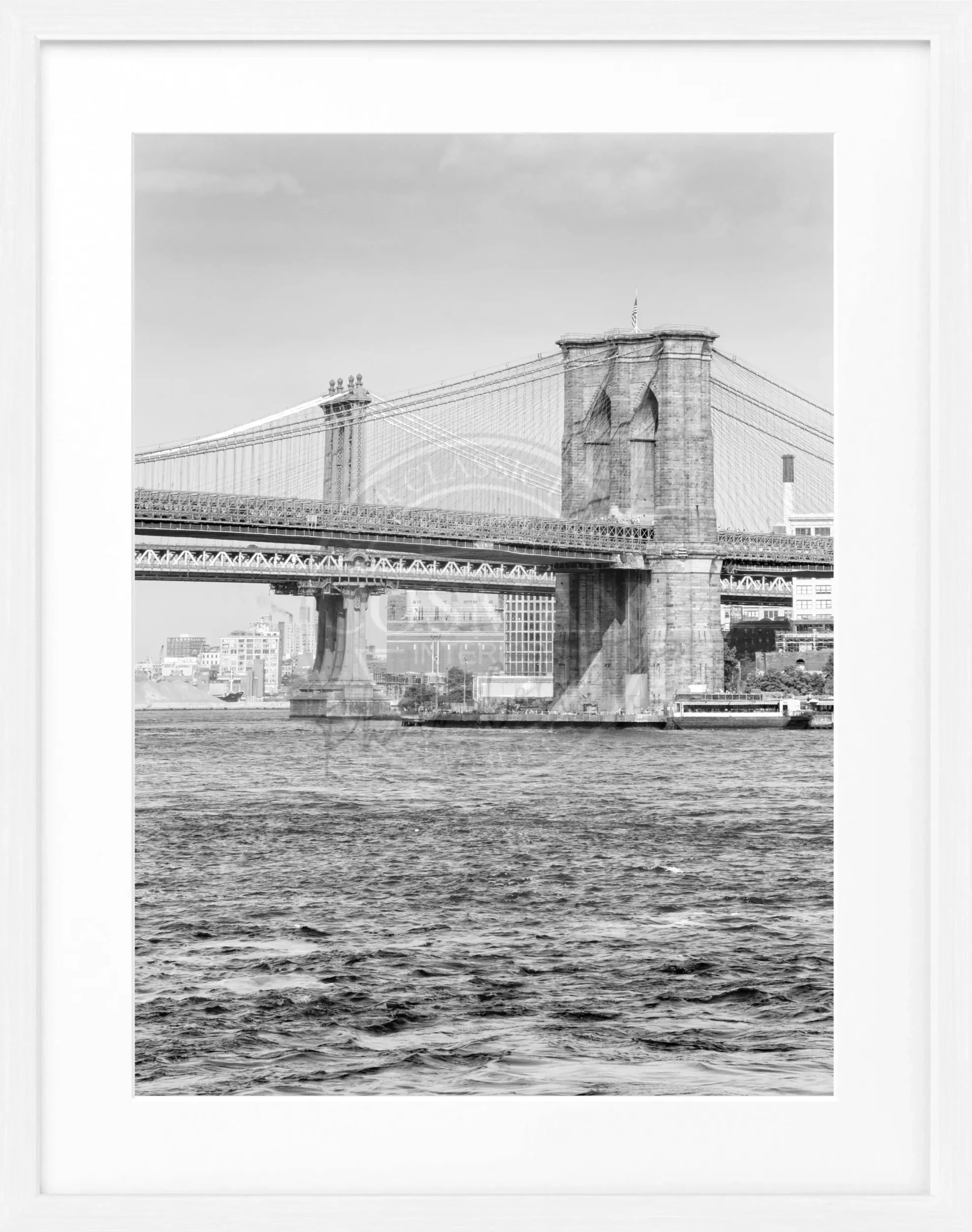 Schwarz-weiß Poster mit Rahmen von New York NY111, 25x31 cm, von Cosman-Photocollection, urbanes Stadtmotiv