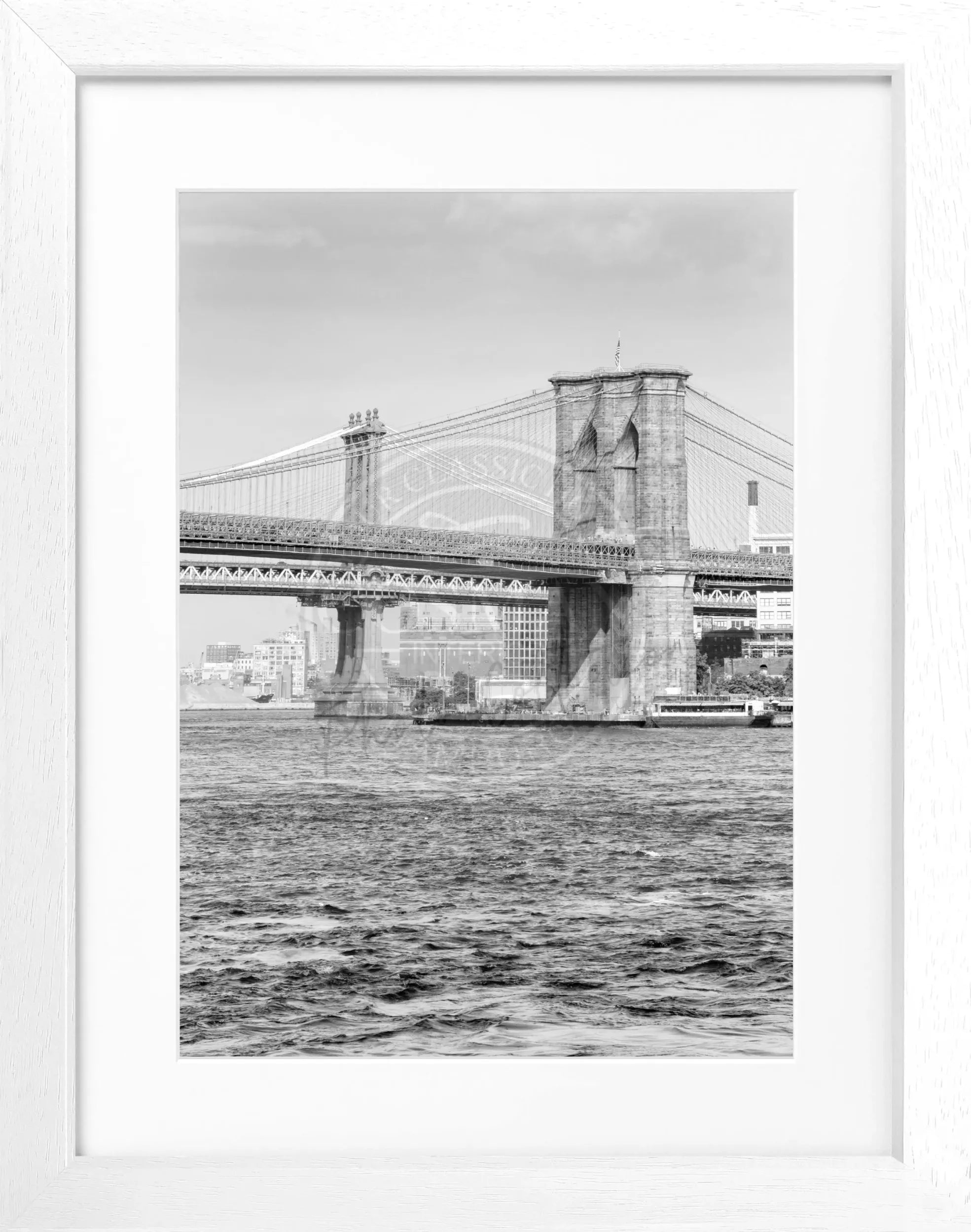 Schwarz-weiß Poster mit Rahmen von New York NY111 von Cosman-Photocollection, 25x31cm, Wanddekoration