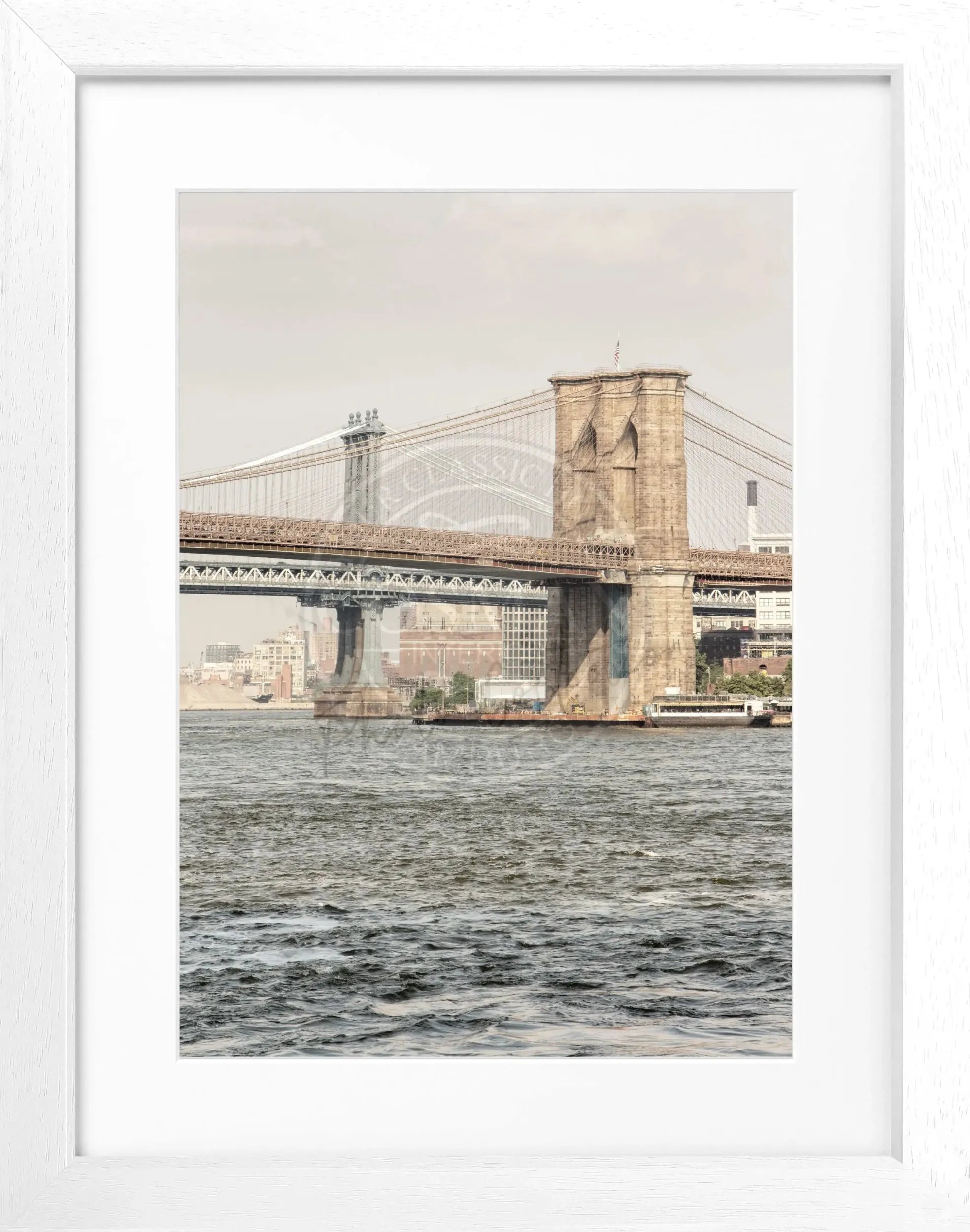 Schwarz-weiß Poster mit Rahmen von Cosman-Photocollection, Stadtbild von New York NY111, 25x31 cm, Wanddekoration