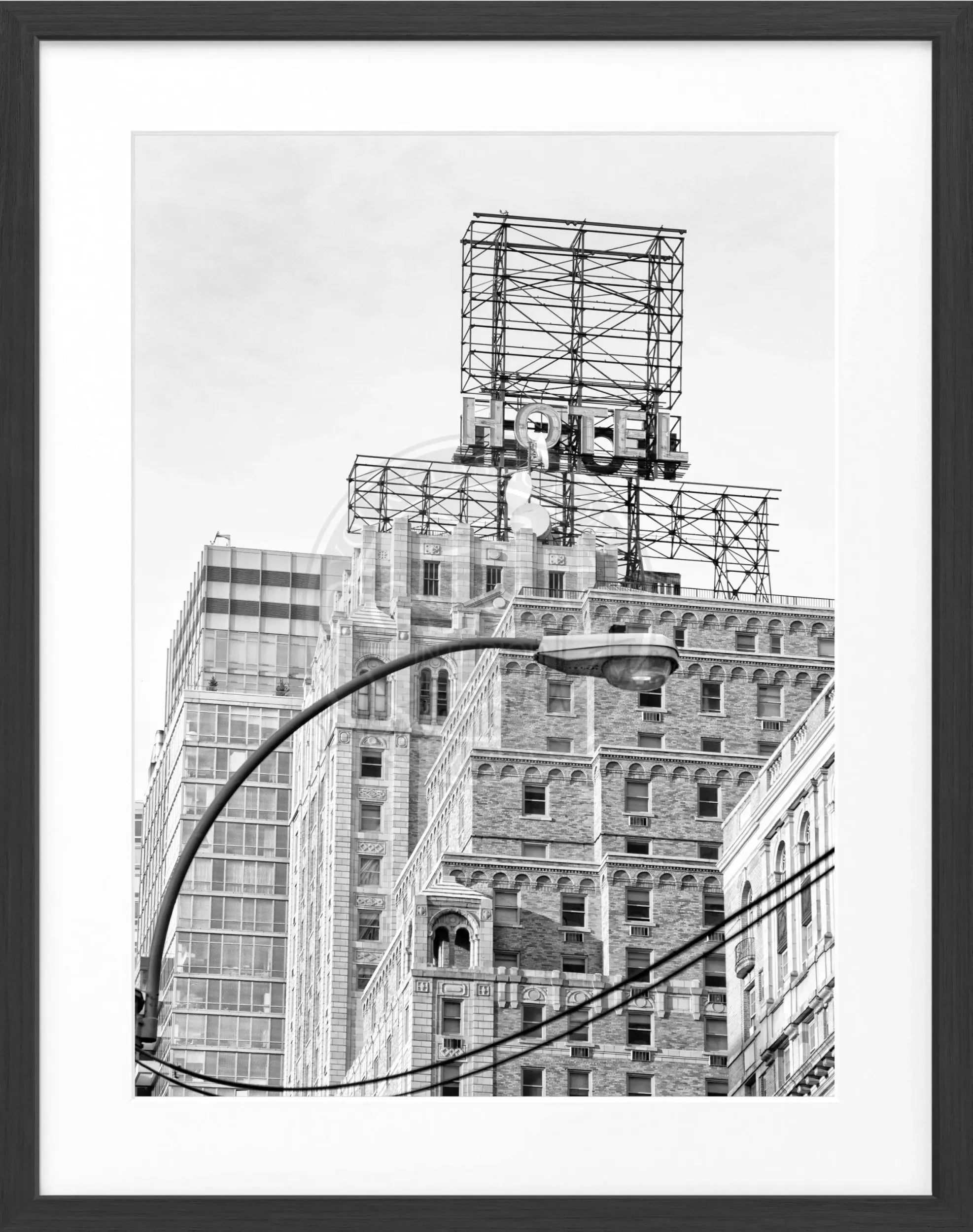 Schwarz-weiß Poster mit Rahmen, New York NY120, 25x31 cm, von Cosman-Photocollection, urbanes Stadtmotiv