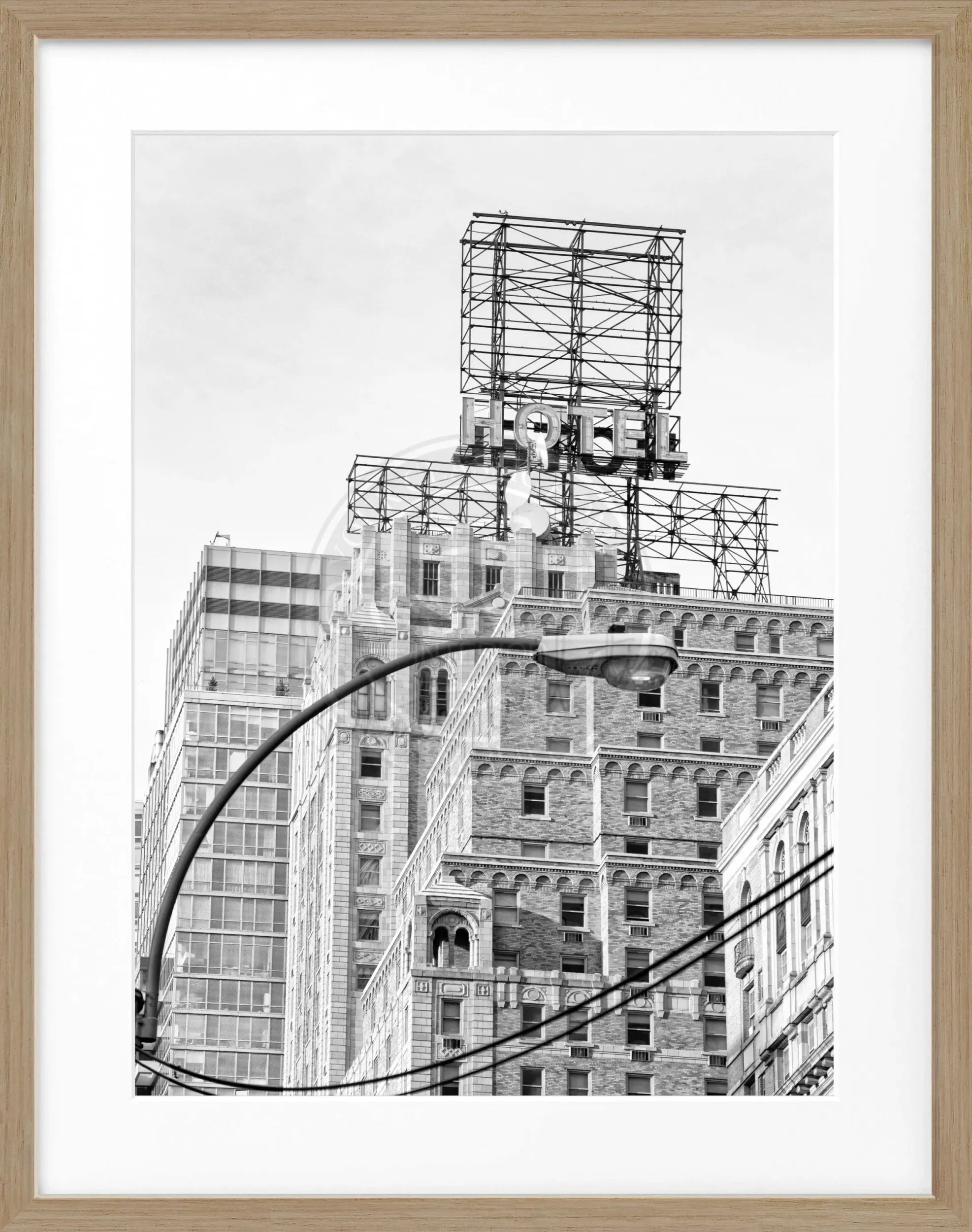 Schwarz-weiß Poster mit Rahmen von New York NY120, 25x31 cm, von Cosman-Photocollection, dekoratives Wandbild
