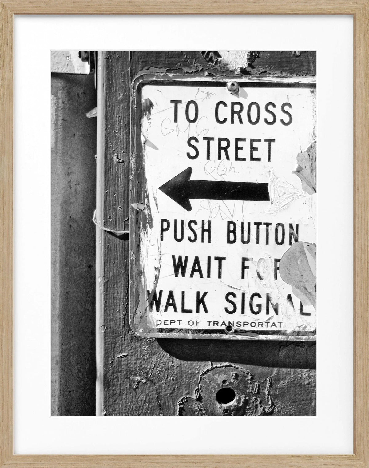 Schwarz-weiß Poster mit Rahmen von New York NY76A, 25x31 cm, von Cosman-Photocollection, urbanes Stadtmotiv.