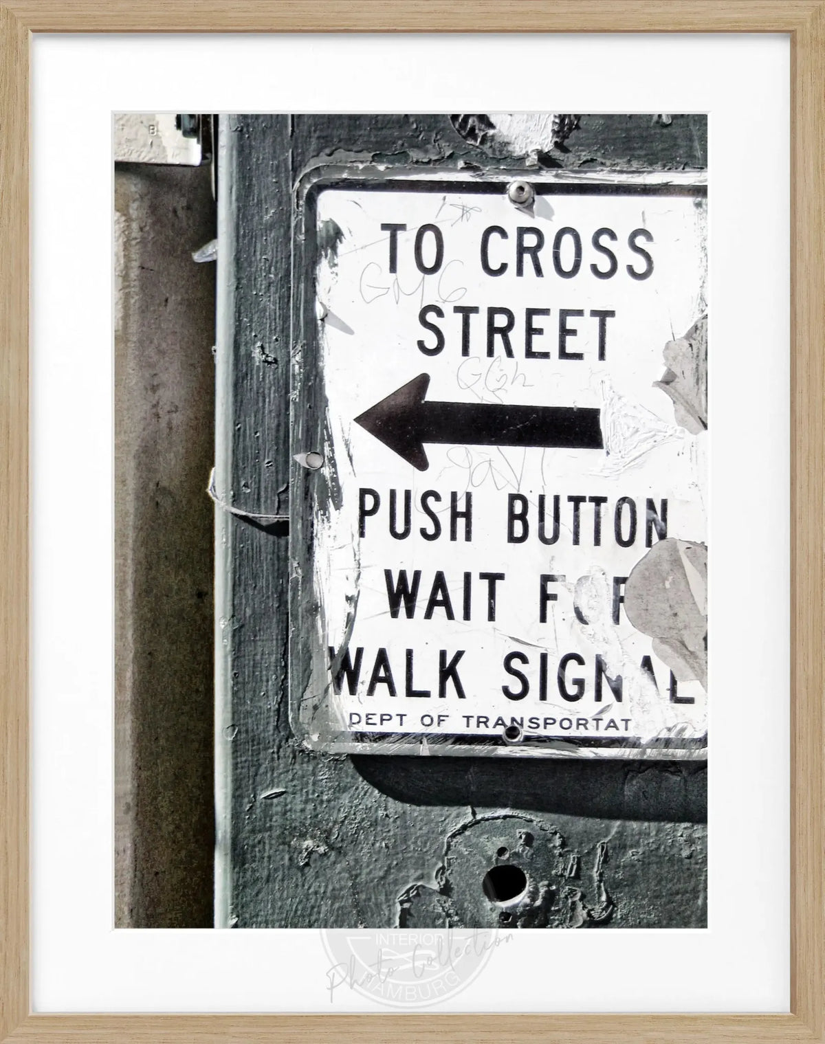 Schwarz-weiß Poster mit Rahmen von New York NY76A, 25x31cm, von Cosman-Photocollection, dekoratives Wandbild