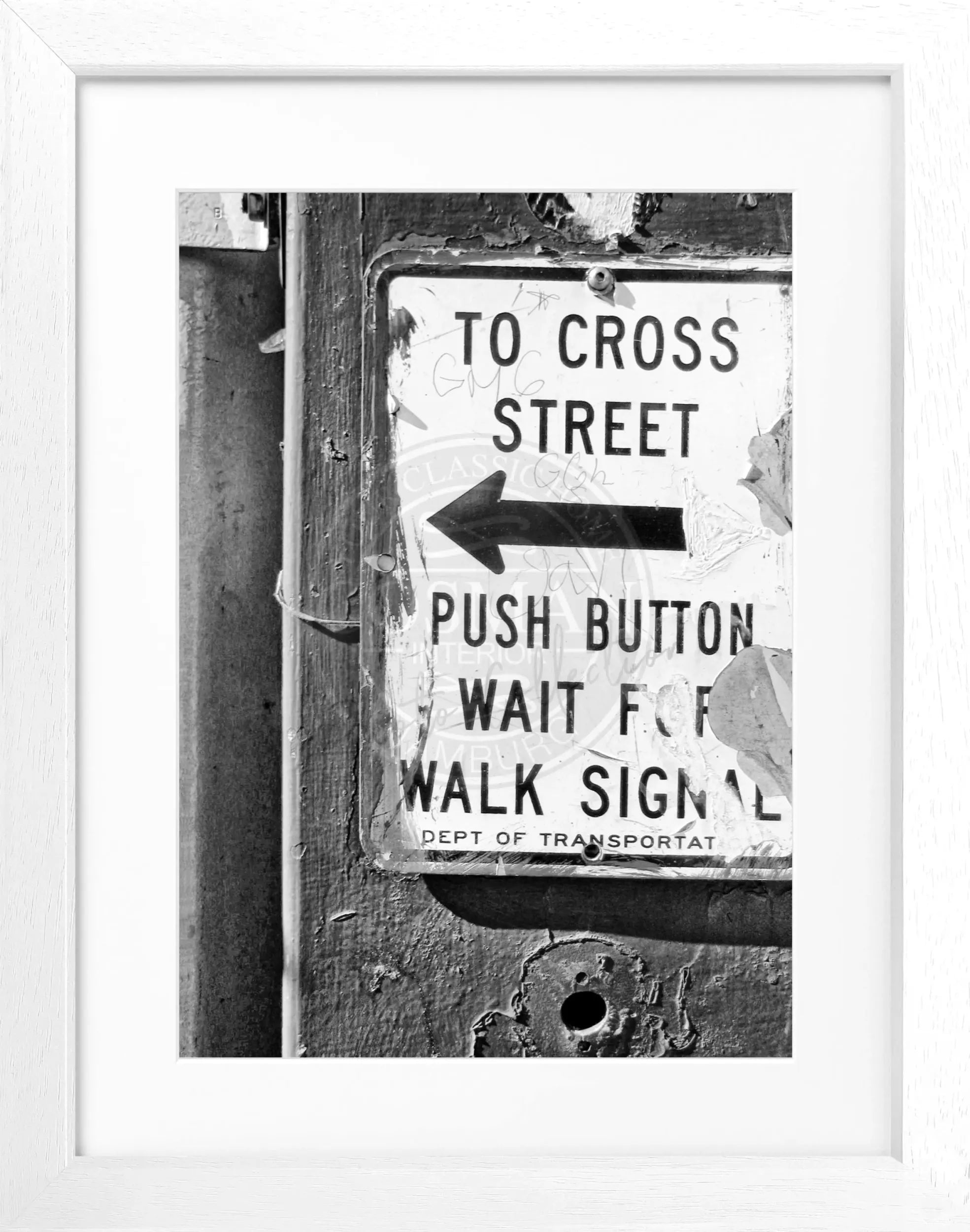 Schwarz-weiß Poster mit Rahmen, New York NY76A, von Cosman-Photocollection, Motiv 25x31 cm, Wanddekoration