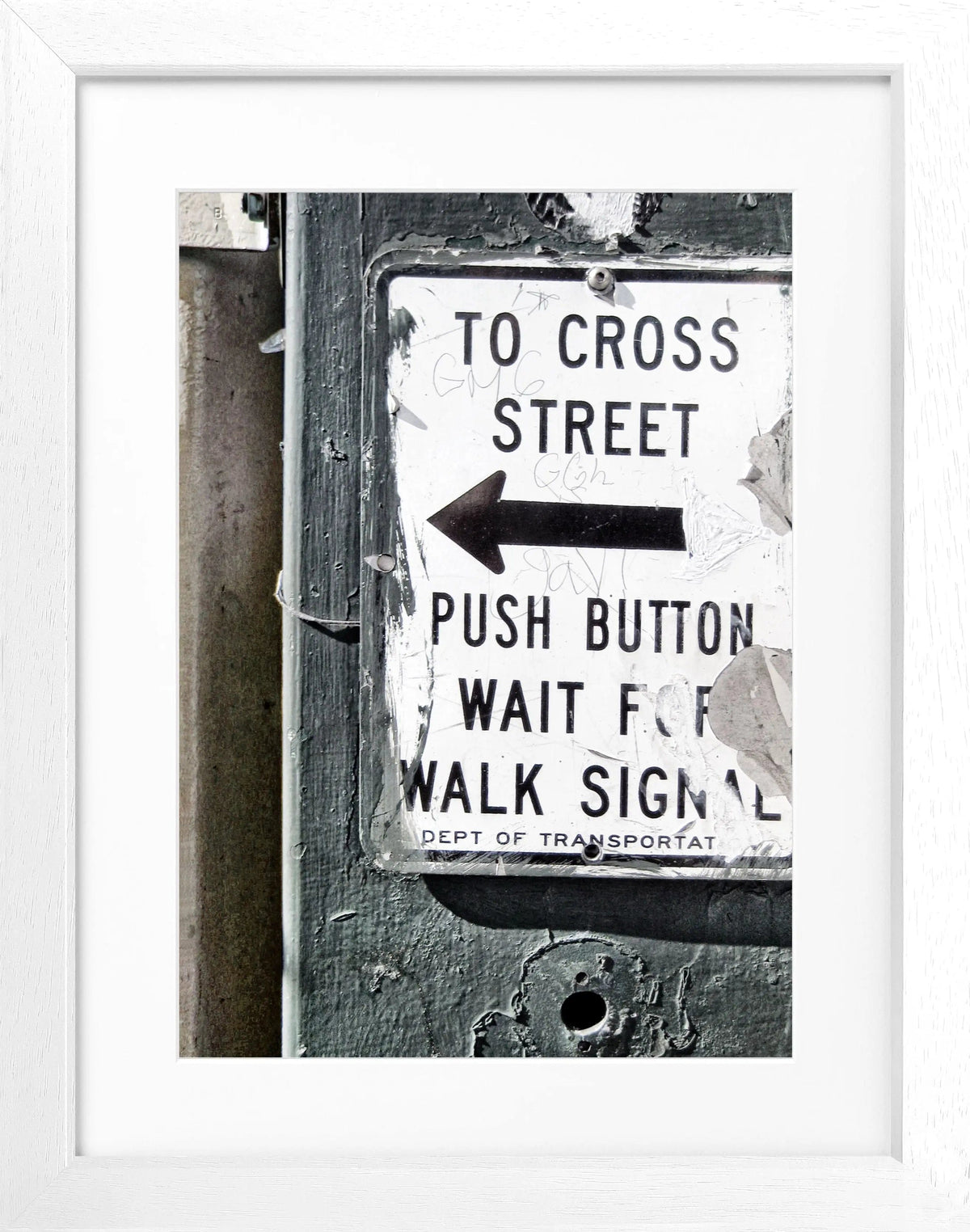 Schwarz-weiß Poster mit Rahmen, New York NY76A, von Cosman-Photocollection, Motiv in 25x31cm, Wanddekoration