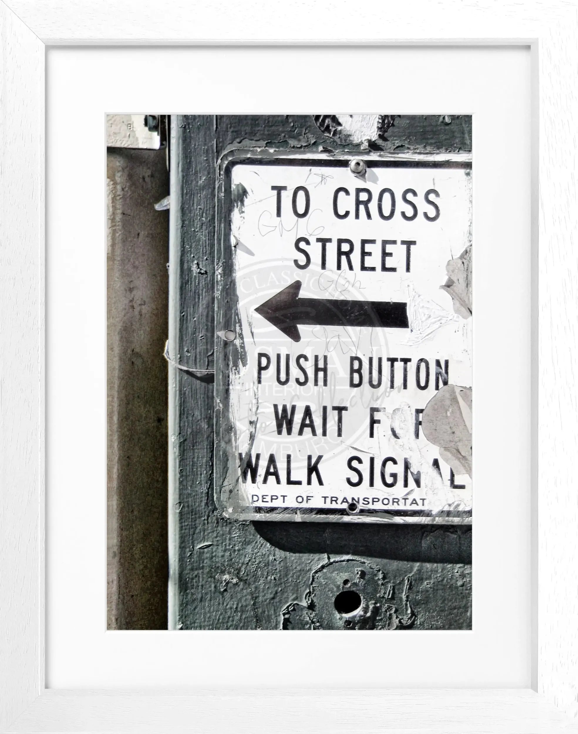 Schwarz-weiß Poster mit Rahmen, New York NY76A, von Cosman-Photocollection, Motiv in 25x31cm, Wanddekoration