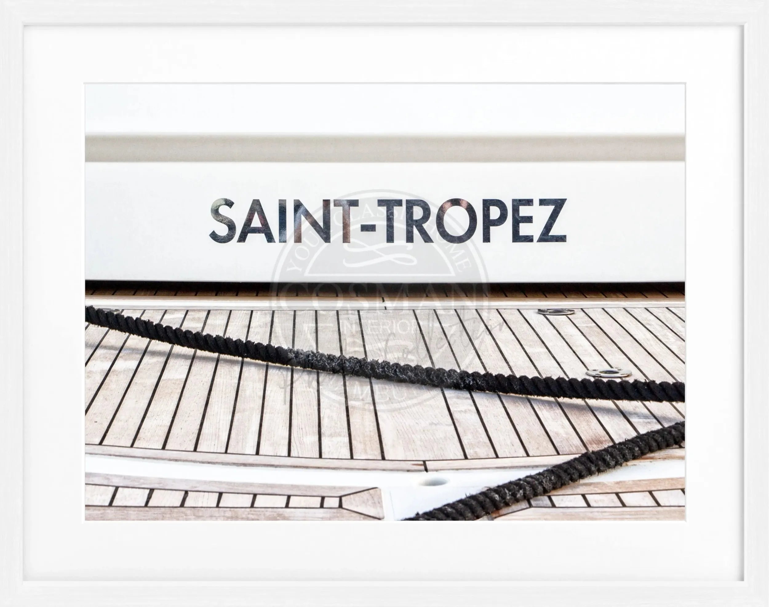 Poster mit Rahmen ’Boot’ Saint Tropez ST09 by Cosman-Photocollection
