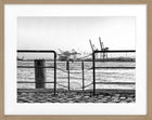 Poster mit Rahmen Hamburg Hafen Zaun | HH28