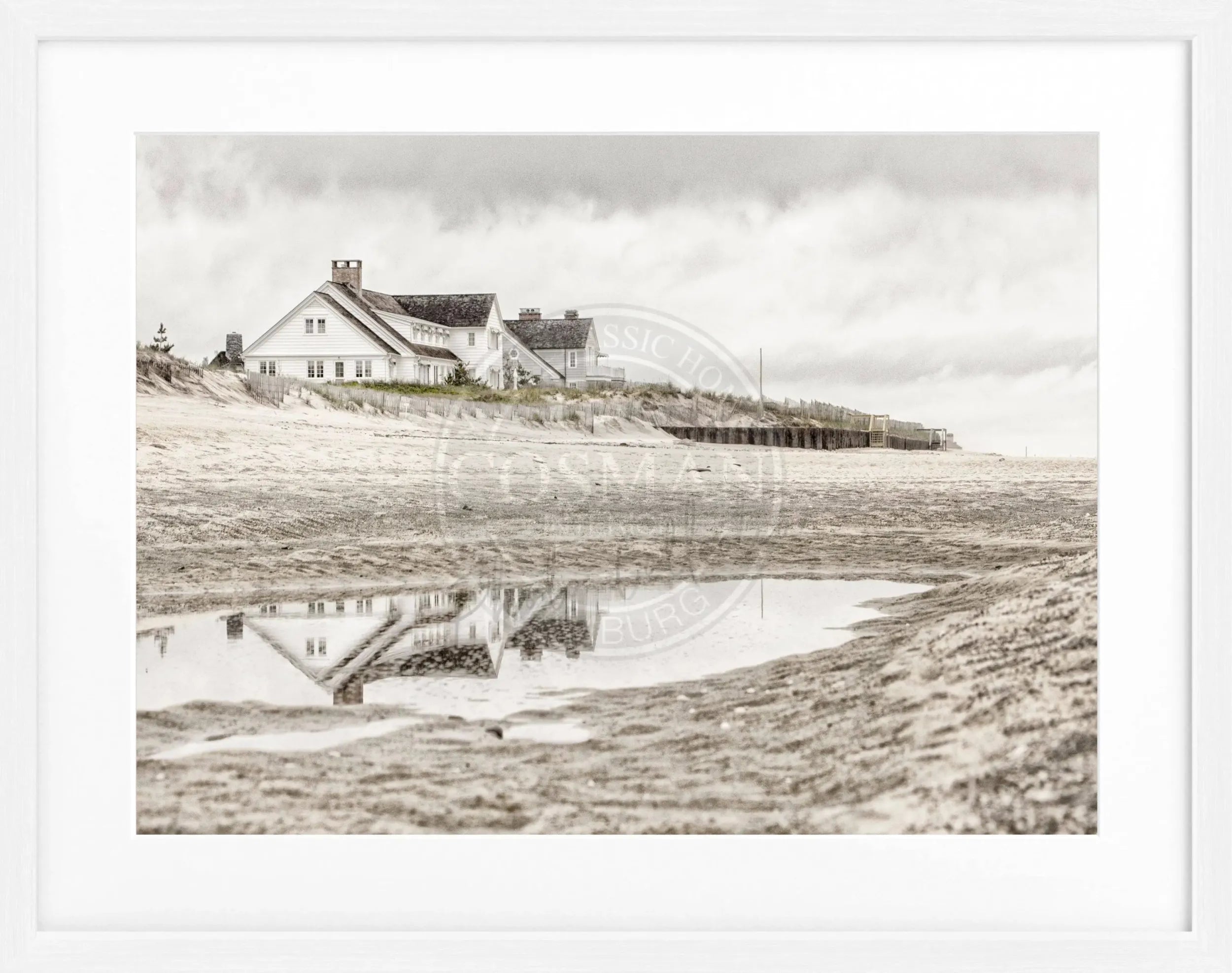 Poster mit Rahmen Hamptons Long Island ’Beach House’ HM19B by Cosman-Photocollection