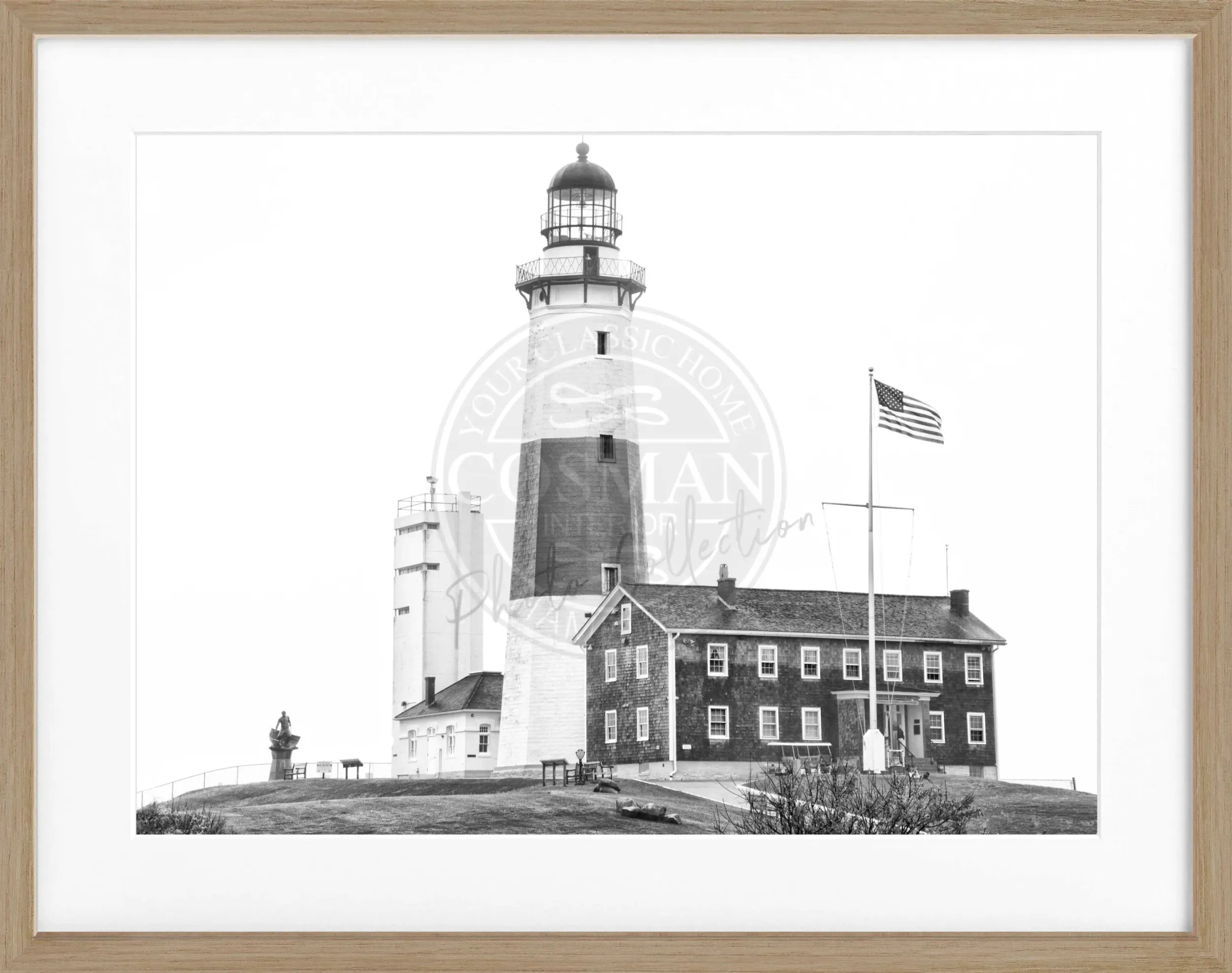 Poster mit Rahmen Hamptons Montauk ’Lighthouse’ HM23 by Cosman-Photocollection