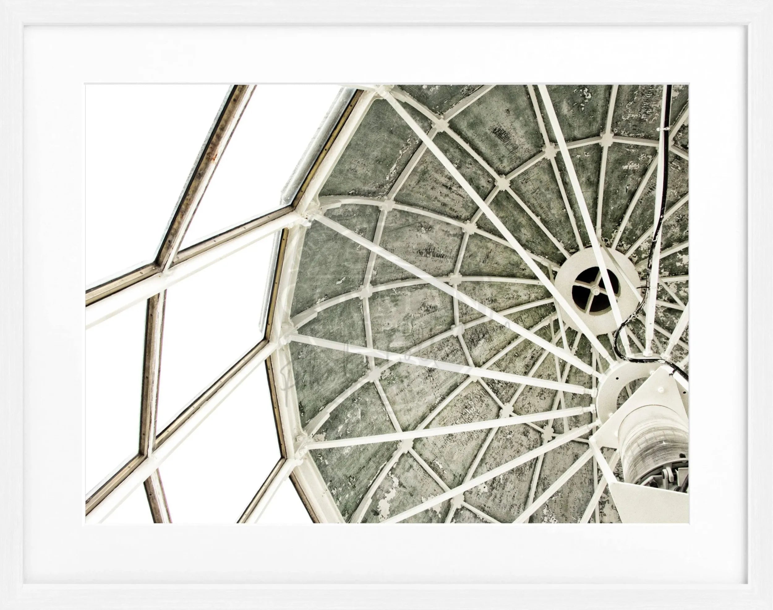 Schwarz-weiß Poster mit Rahmen von Cosman-Photocollection, Montauk Lighthouse in den Hamptons, 31x25 cm, Wanddekoration