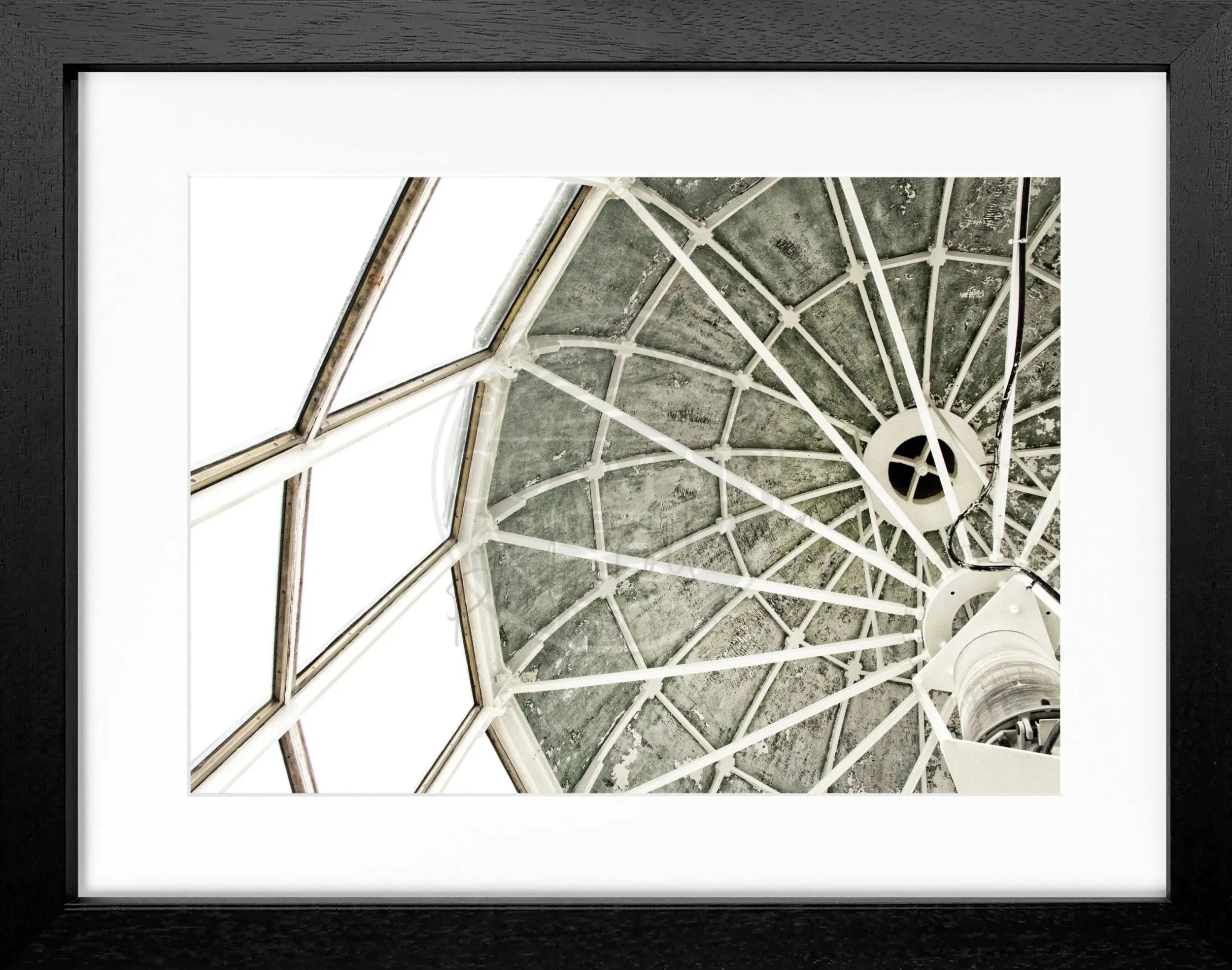 Schwarz-weiß Poster mit Rahmen, Hamptons Montauk Leuchtturm, Cosman-Photocollection, 31x25 cm, Wanddekoration