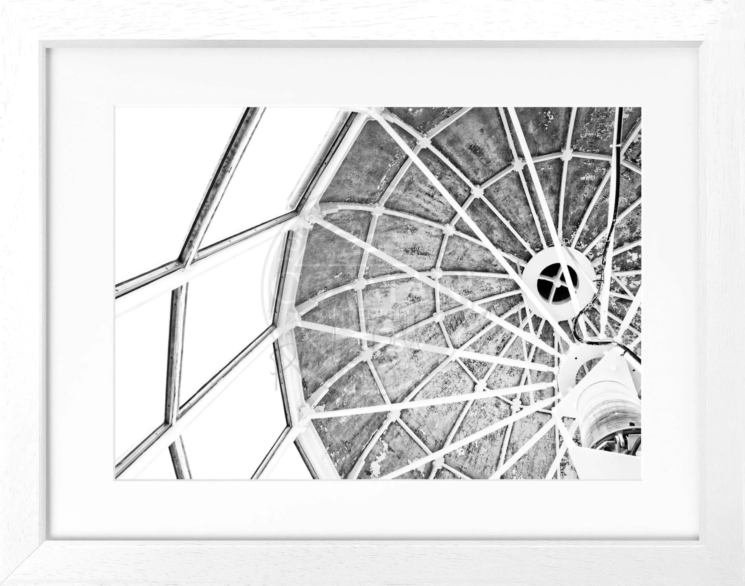 Schwarz-weiß Poster mit Rahmen Hamptons Montauk Leuchtturm von Cosman-Photocollection, 31x25 cm, Wanddekoration
