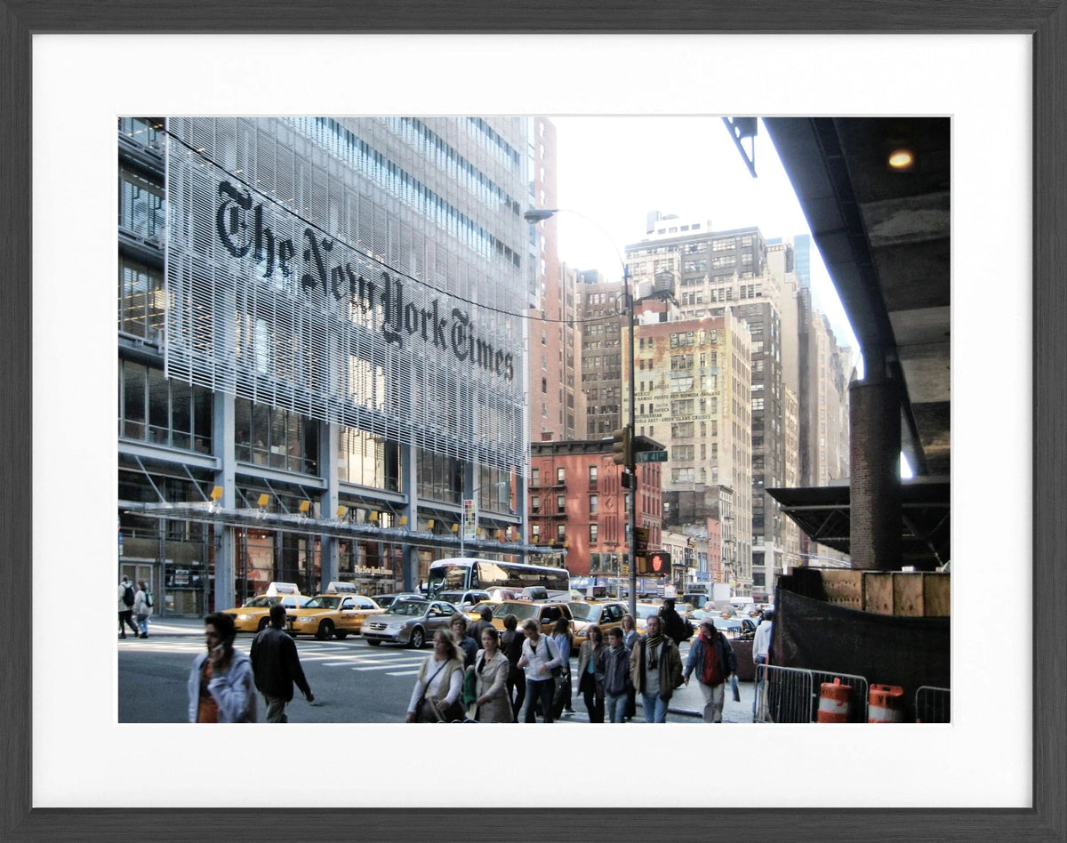 Schwarz-weiß Poster mit Rahmen von Cosman-Photocollection, New York Motive, 31x25 cm, ideal für Wanddekoration