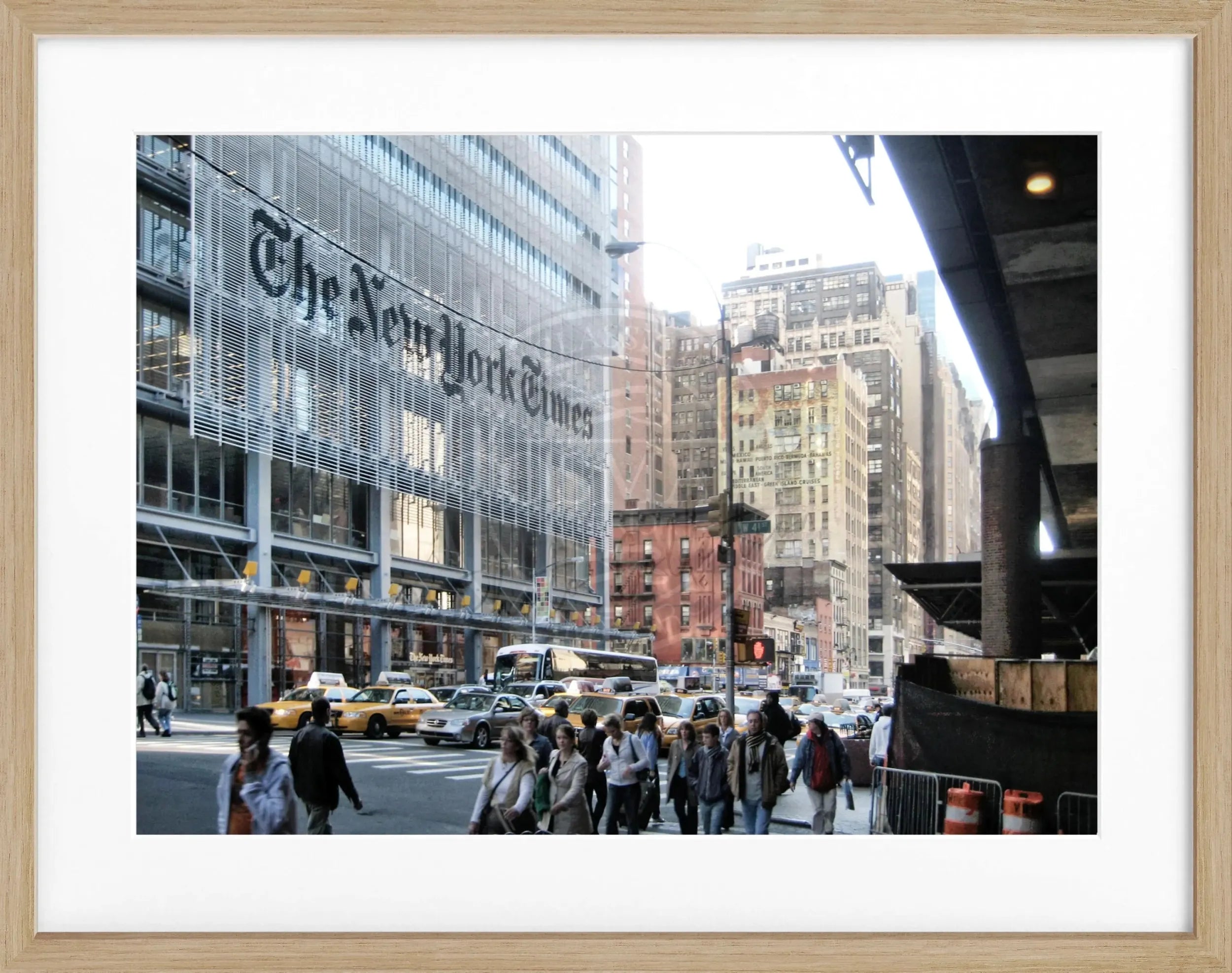 Schwarz-weiß Poster mit Rahmen von Cosman-Photocollection, New York City, 31x25 cm, romantische Stadtansicht, NY62.