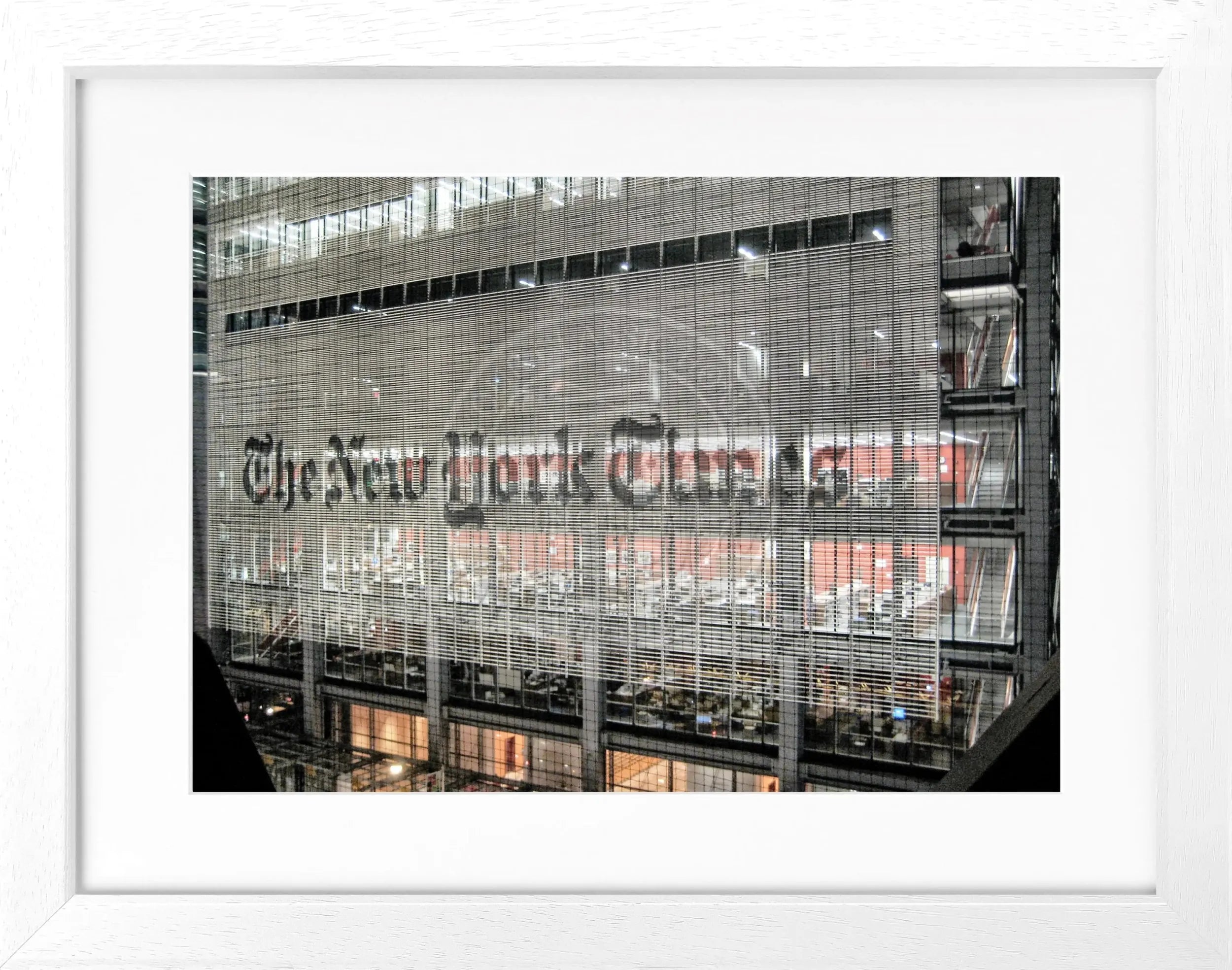 Schwarz-weiß Poster mit Rahmen von Cosman-Photocollection, New York Times NY98, Motiv, 31x25 cm, stilvolle Wanddekoration