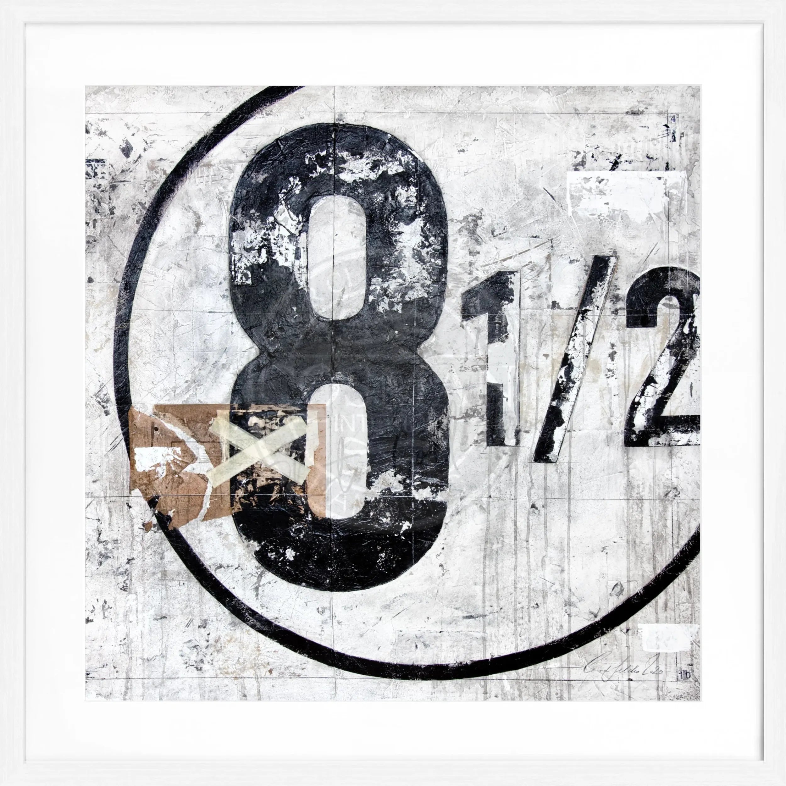 Quadratisches Poster mit schwarzem Rahmen, 55x55cm, von Cosman-Photocollection, mit farbigem Motiv.