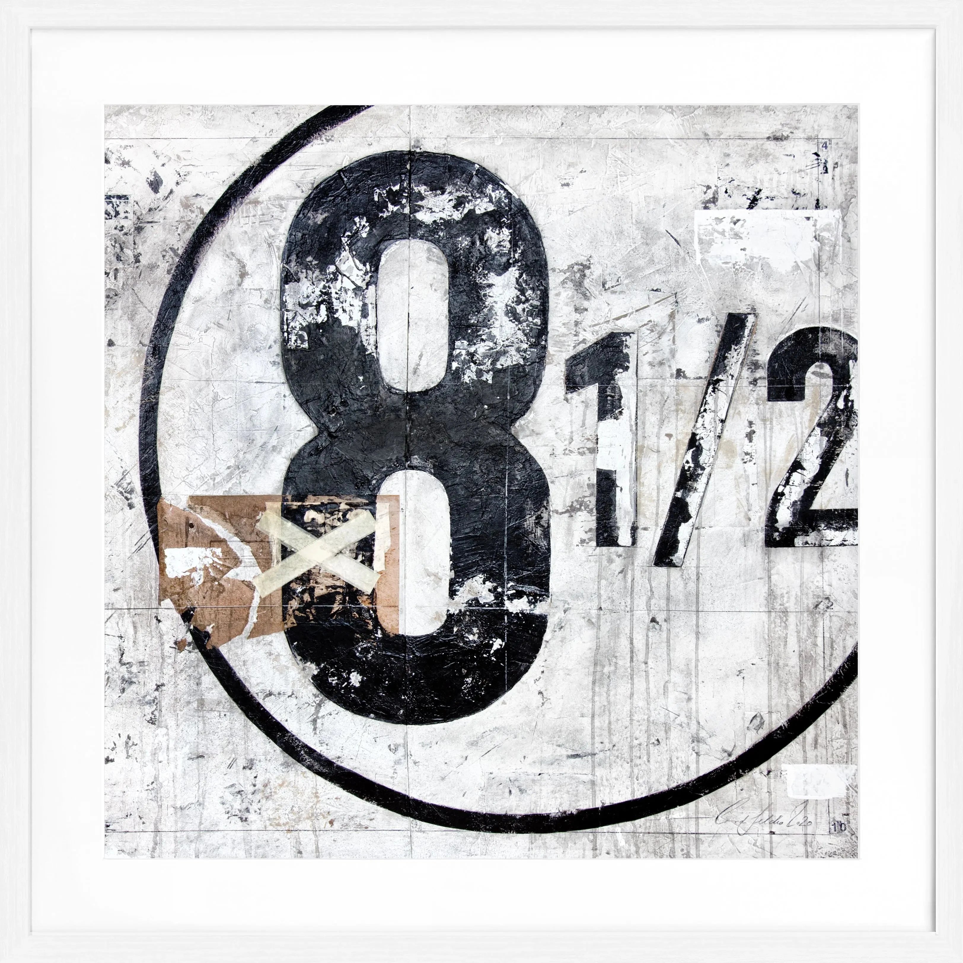 Quadratisches Poster mit schwarzem Rahmen, 55x55cm, von Cosman-Photocollection, mit farbigem Motiv.