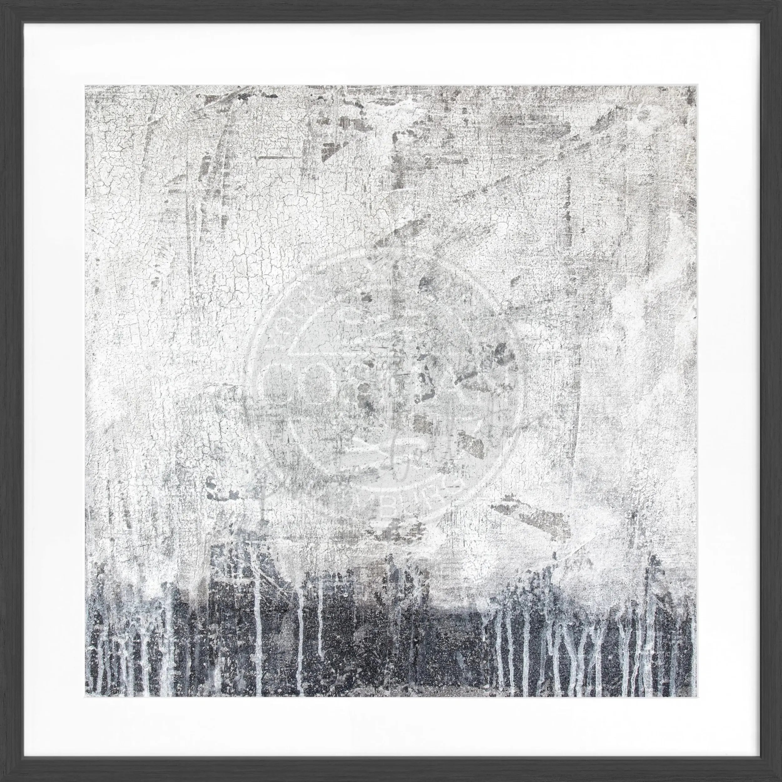 Quadratisches Poster mit Rahmen 'Struktur' GM18 von Cosman-Photocollection in Schwarz, 55x55cm, farbiges Motiv sichtbar